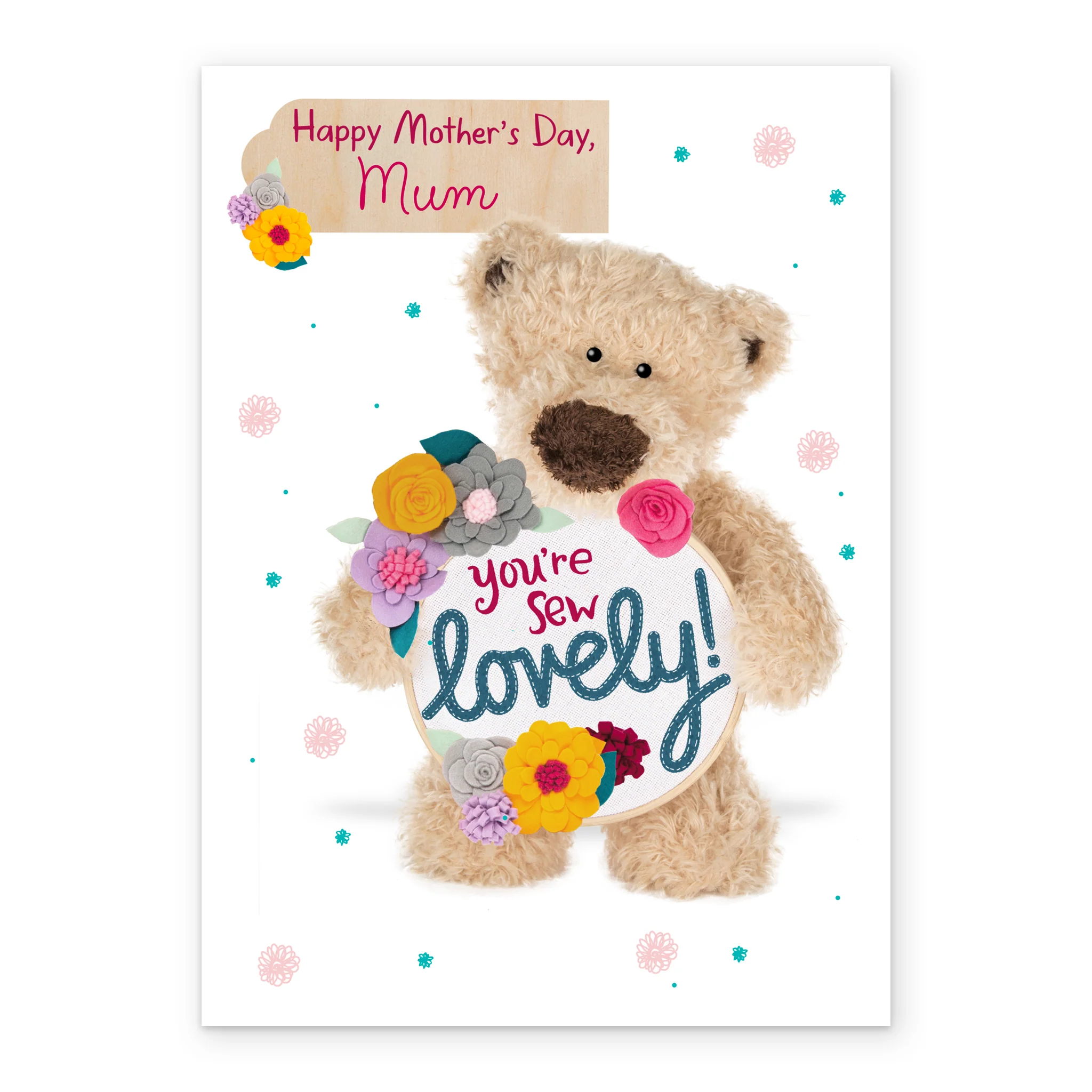 Personalised You're Sew Lovely Toy Bear Mother's Day Card - Image 2