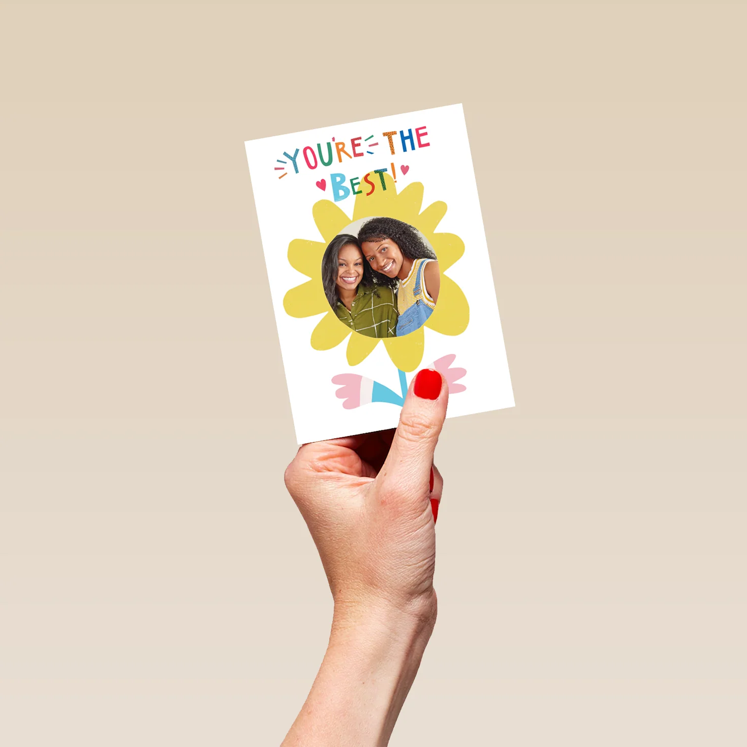 Personalised You're The Best Flower Mother's Day Photo Upload Card - Image 4