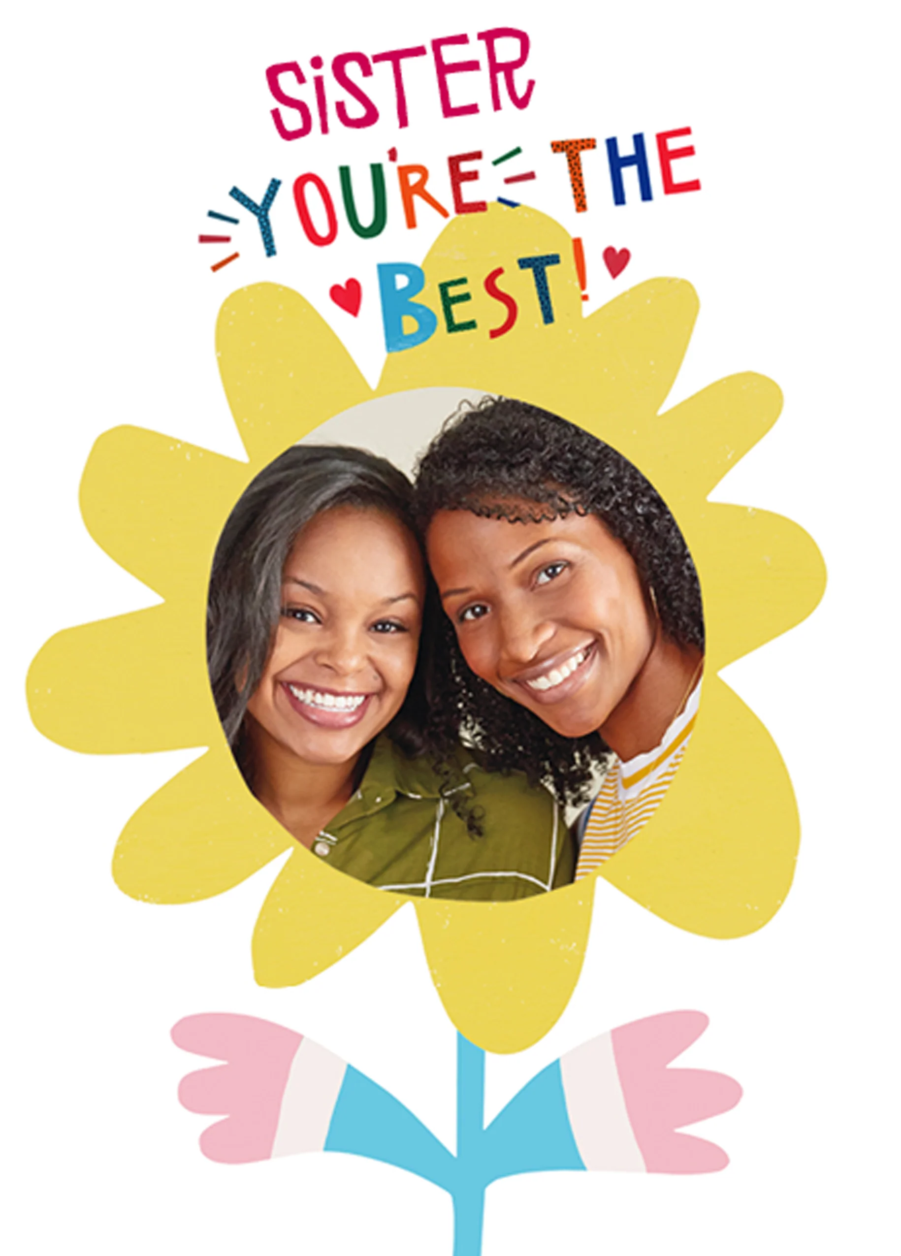 Personalised You're The Best Photo Card For Sister