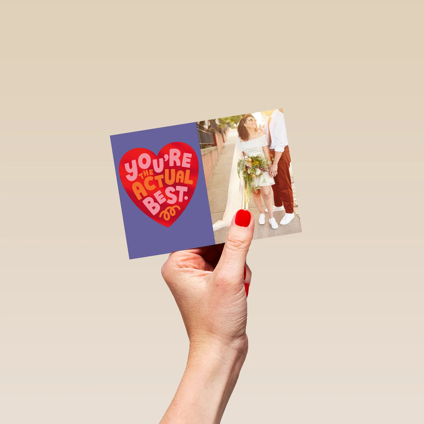 Personalised 'You're the Best' Photo Upload Valentine's Day Card - Image 4