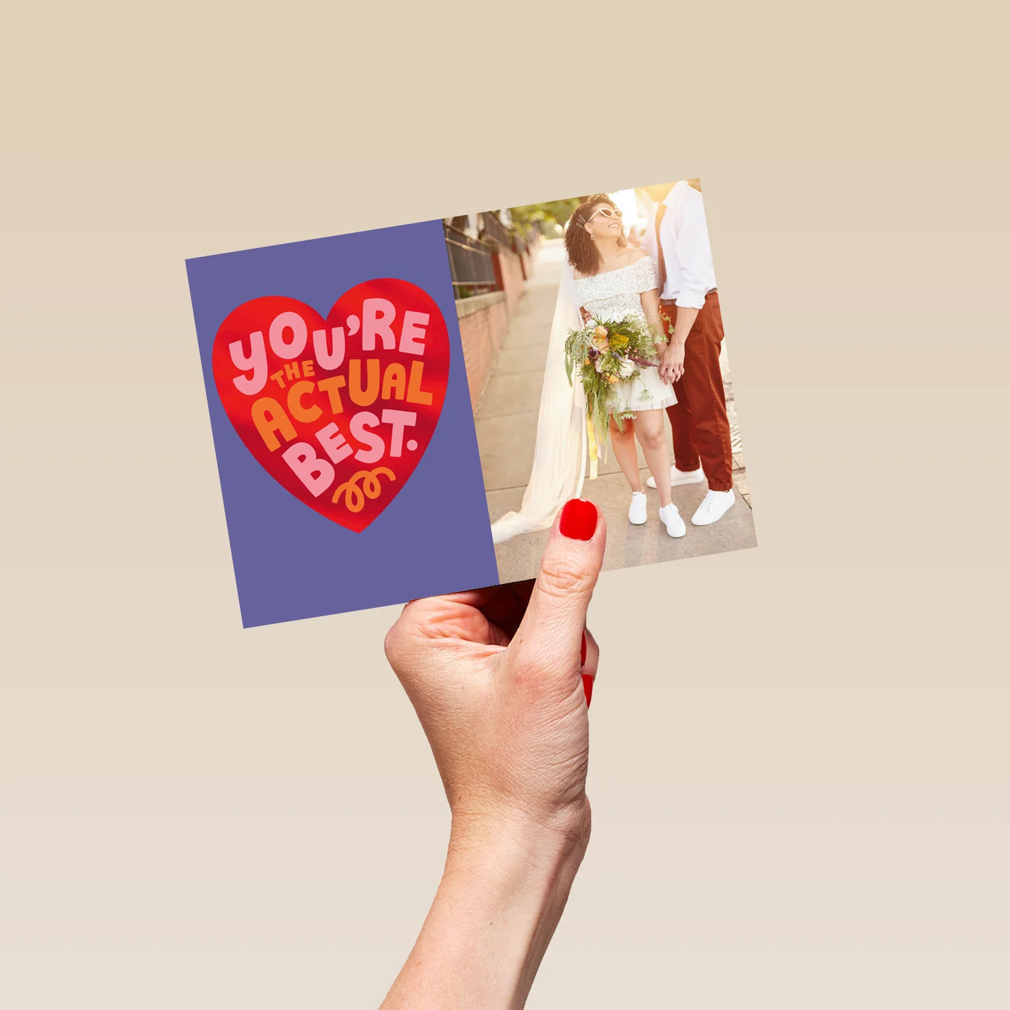 Personalised 'You're the Best' Photo Upload Valentine's Day Card - Image 5