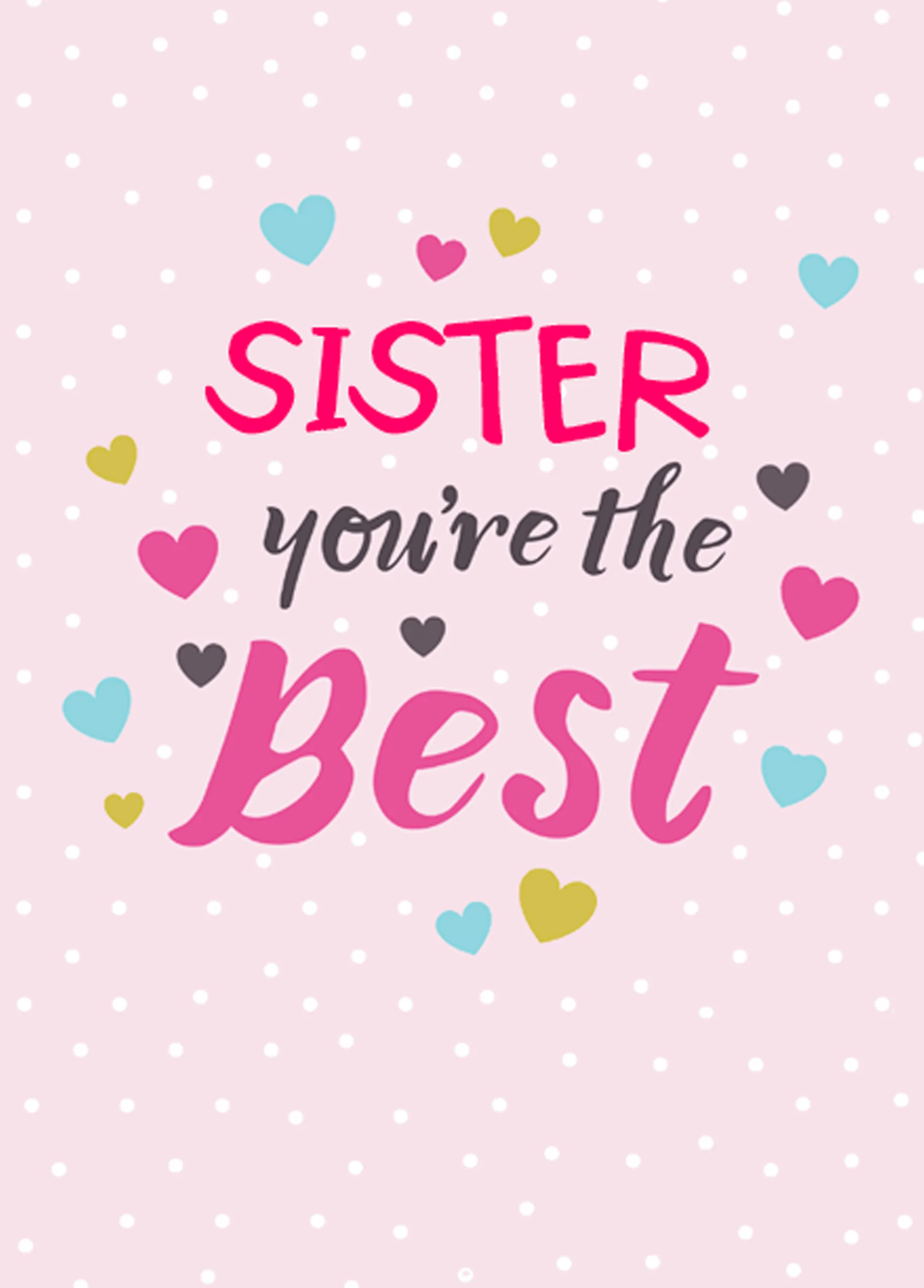 Personalised You're The Best Sister Card