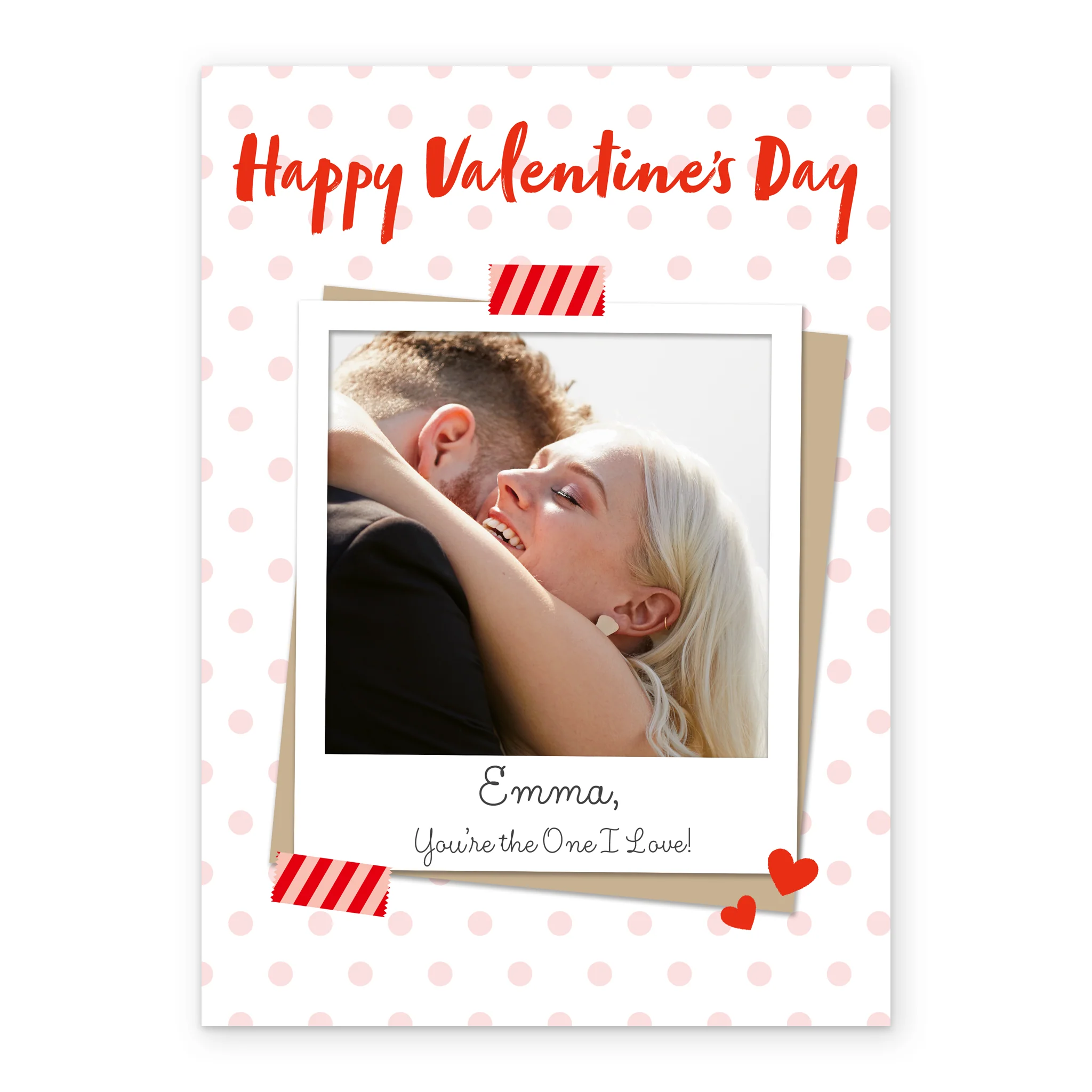 Personalised You're The One I Love Polaroid Snap Photo Upload Valentine's Day Card - Image 2