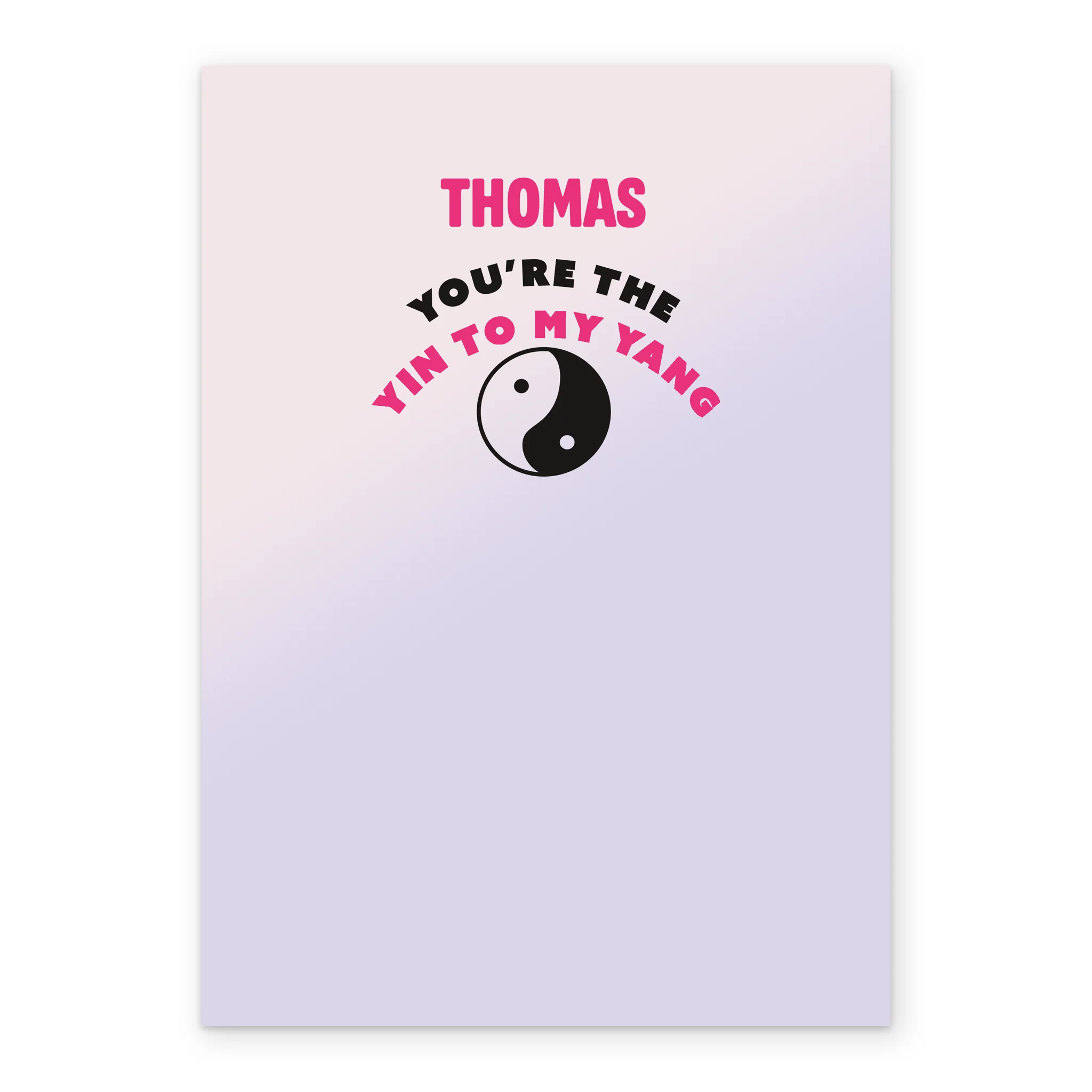 Personalised You're The Yin To My Yang Valentine's Day Card - Image 2