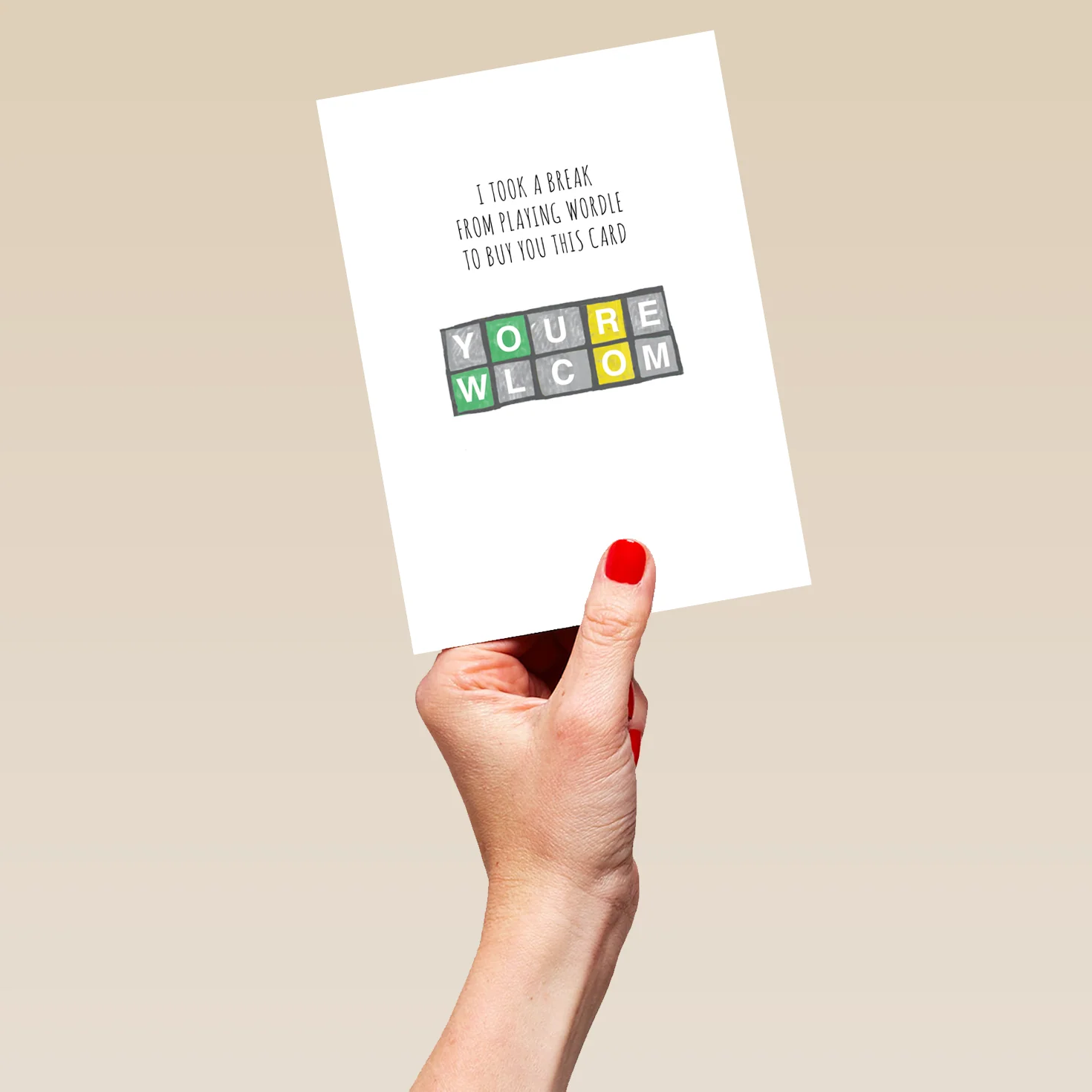 Personalised You're Welcome Wordle Card - Image 5