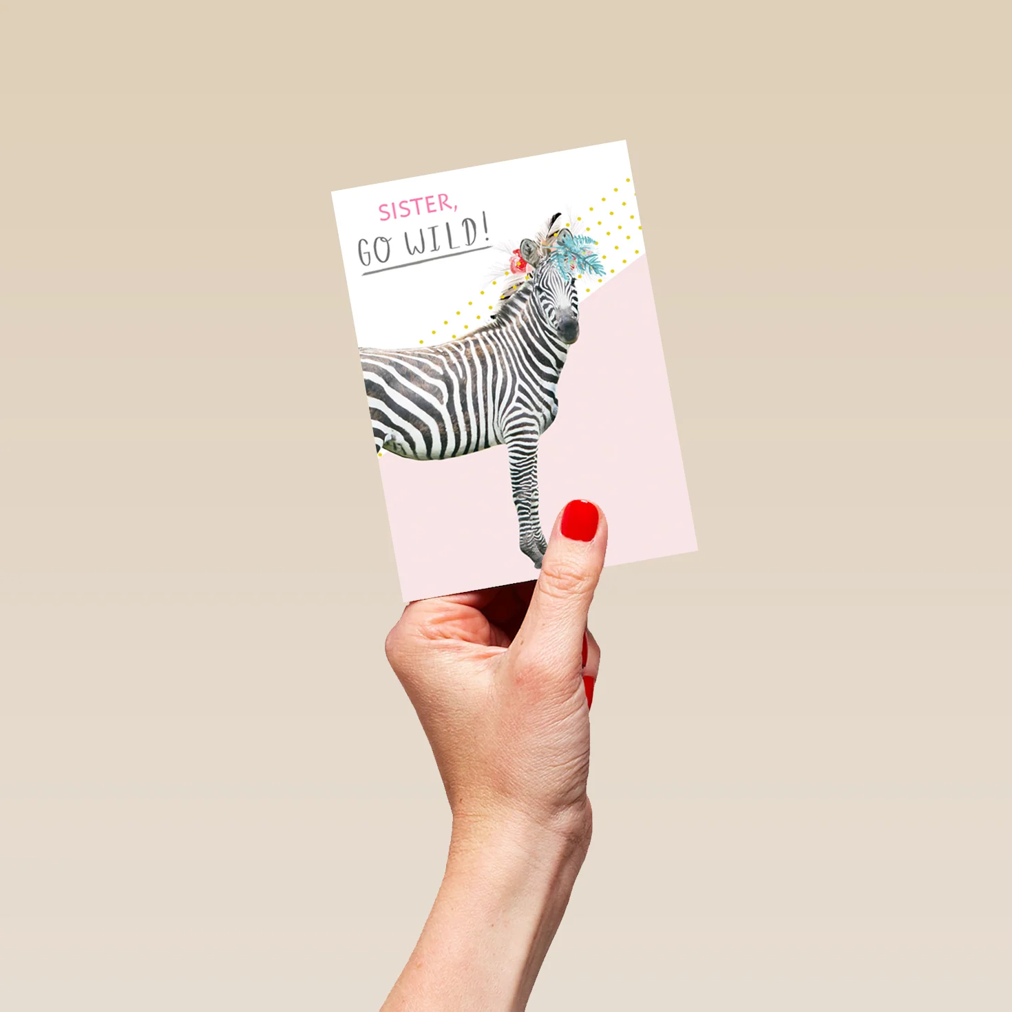 Personalised Zebra Go Wild Card - Image 4