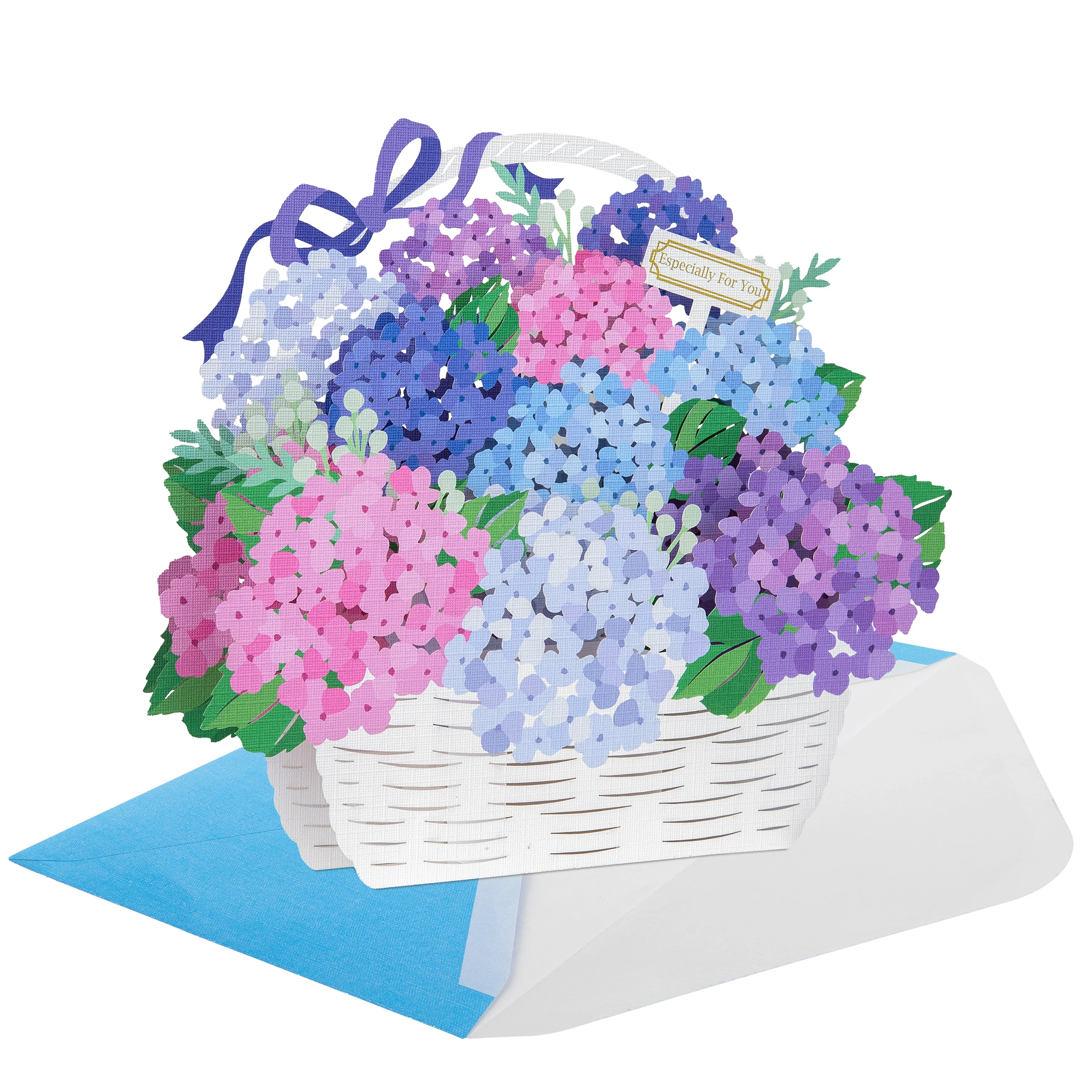 Pop-Up Any Occasion Card - 3D Laser Cut Pop-Up Basket of Flowers Design - Image 6
