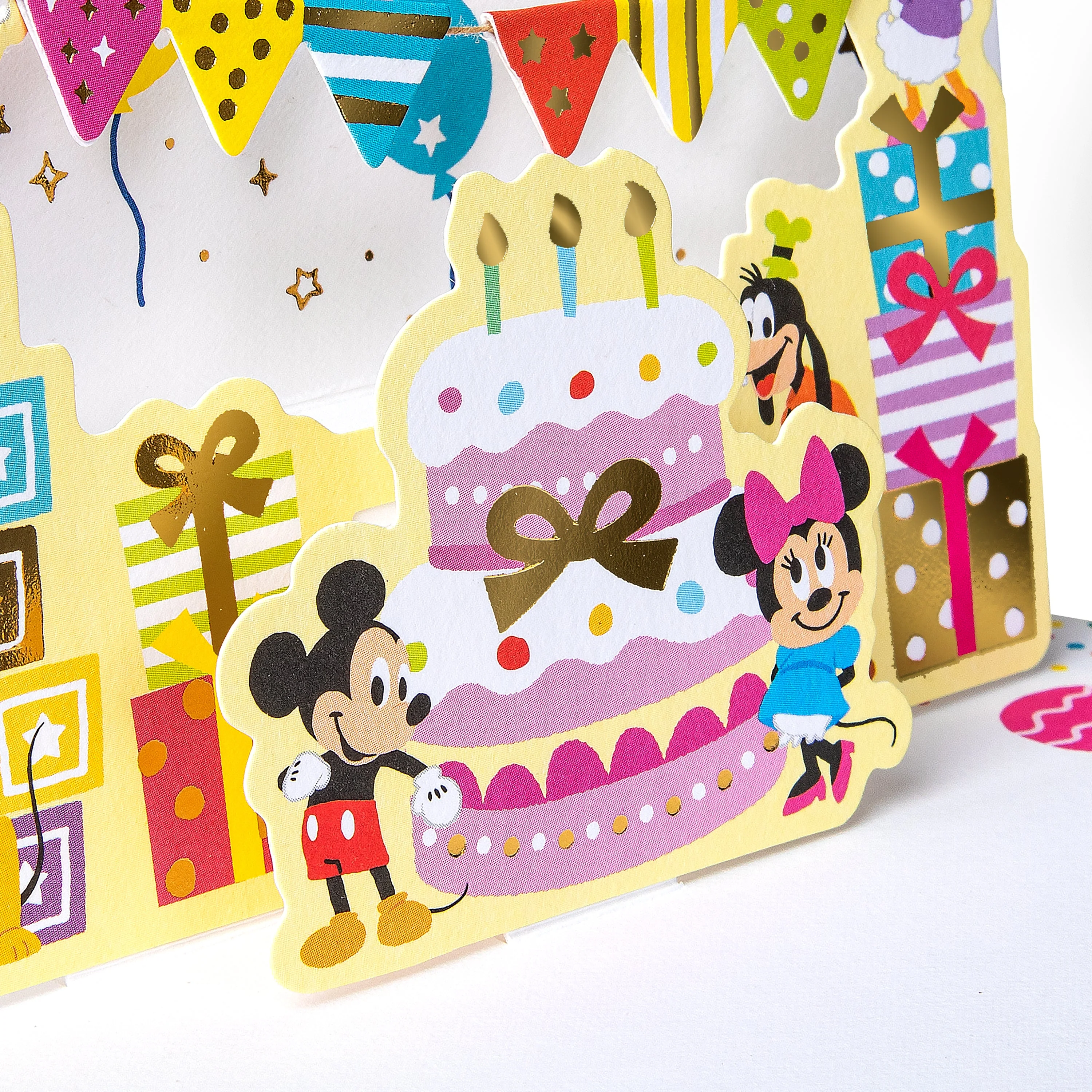 Pop-up Birthday Card - 3D Disney Mickey & Minnie Pop-Up Birthday Scene Design - Image 3