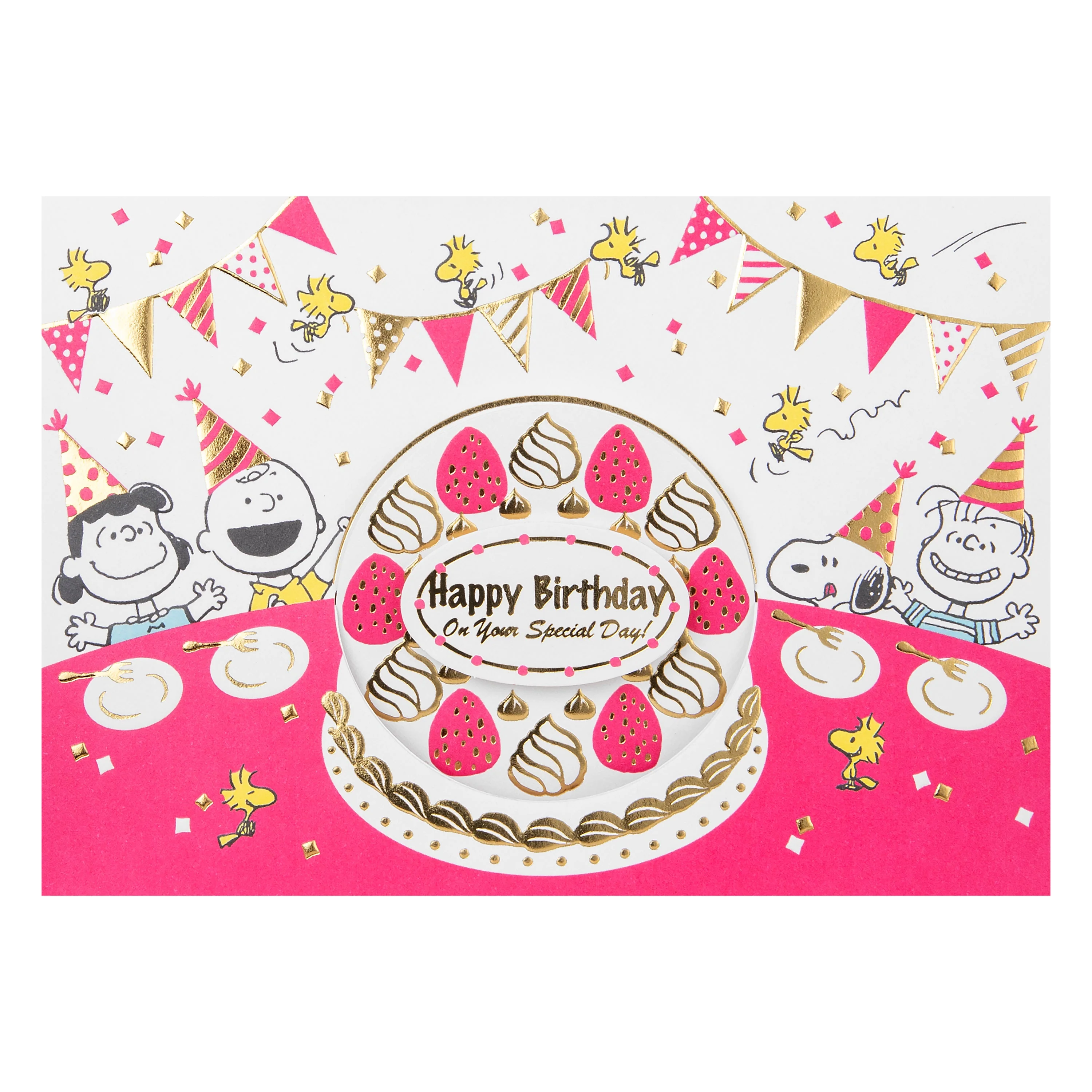Pop-Up Birthday Card - 3D SNOOPY & PEANUTS™ Pop-Up Birthday Cake Design - Image 4