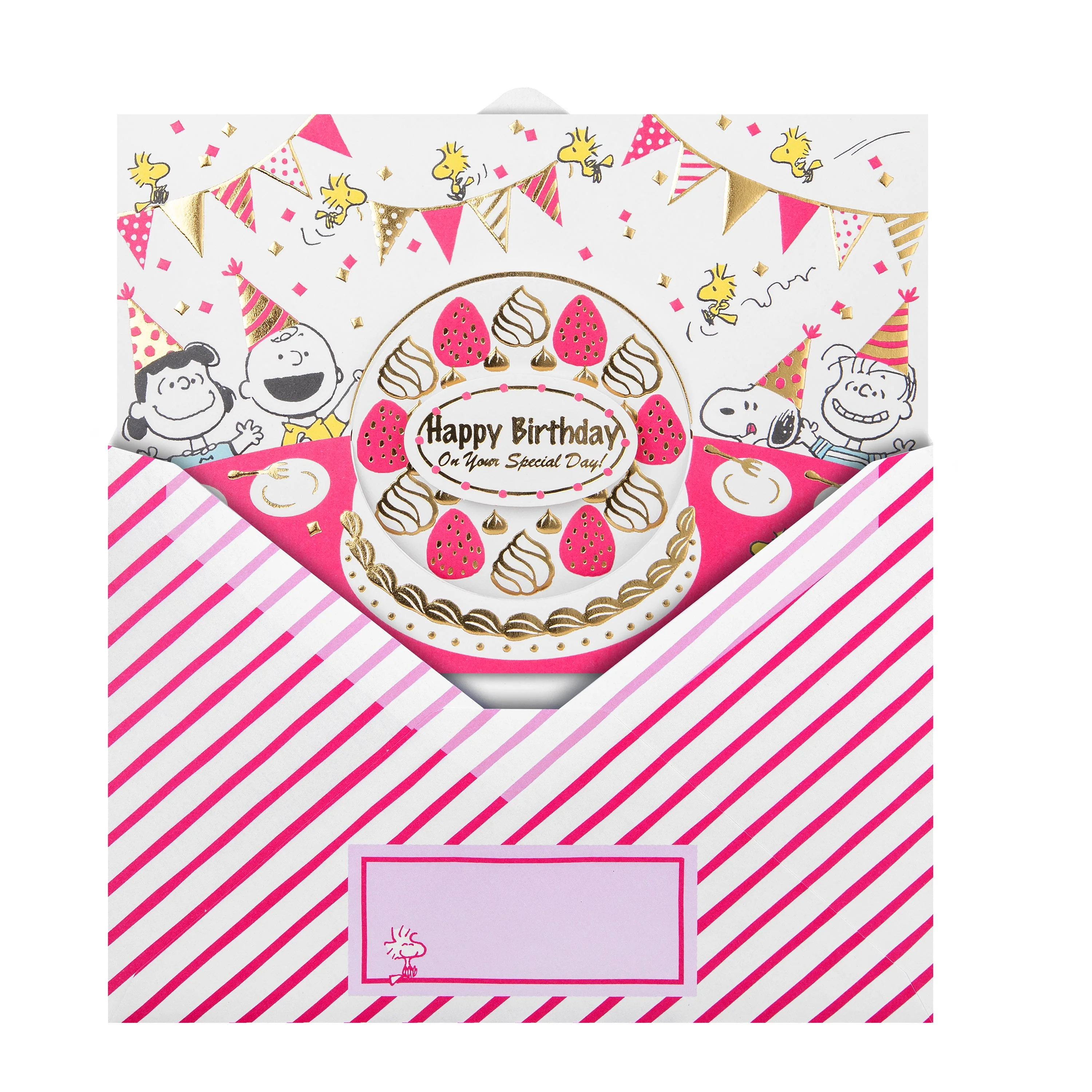 Pop-Up Birthday Card - 3D SNOOPY & PEANUTS™ Pop-Up Birthday Cake Design - Image 5