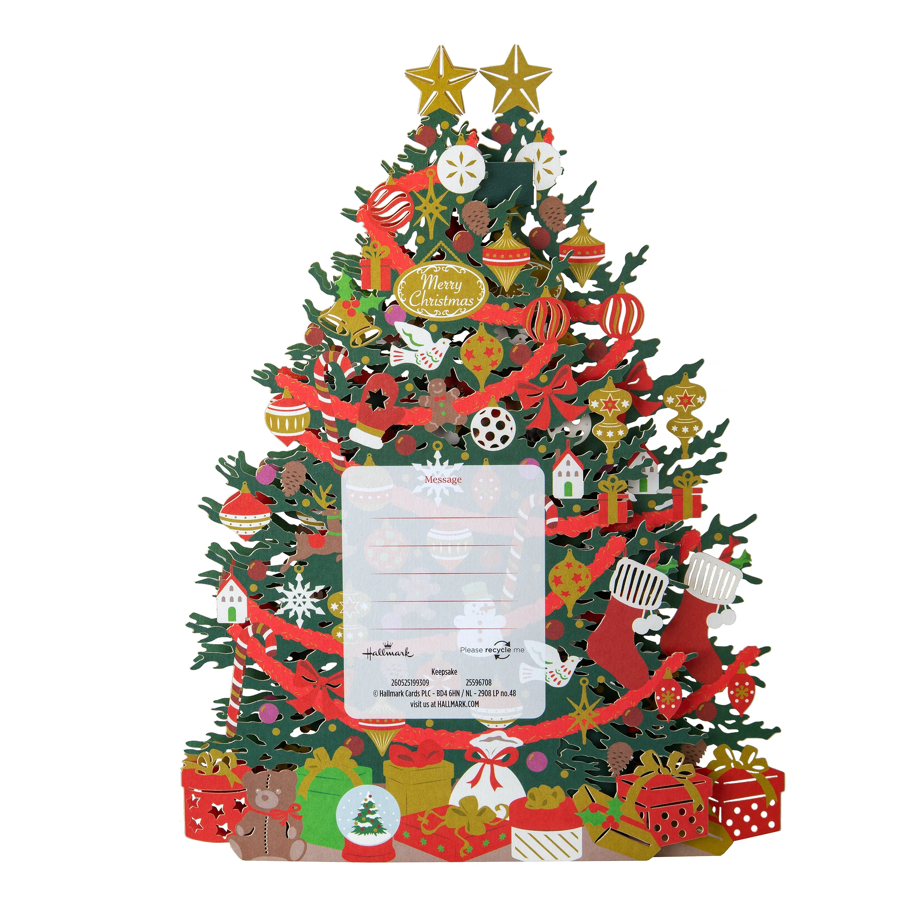 Pop-Up Christmas Card - 3D Laser Cut Pop-Up Christmas Tree Design - Image 4