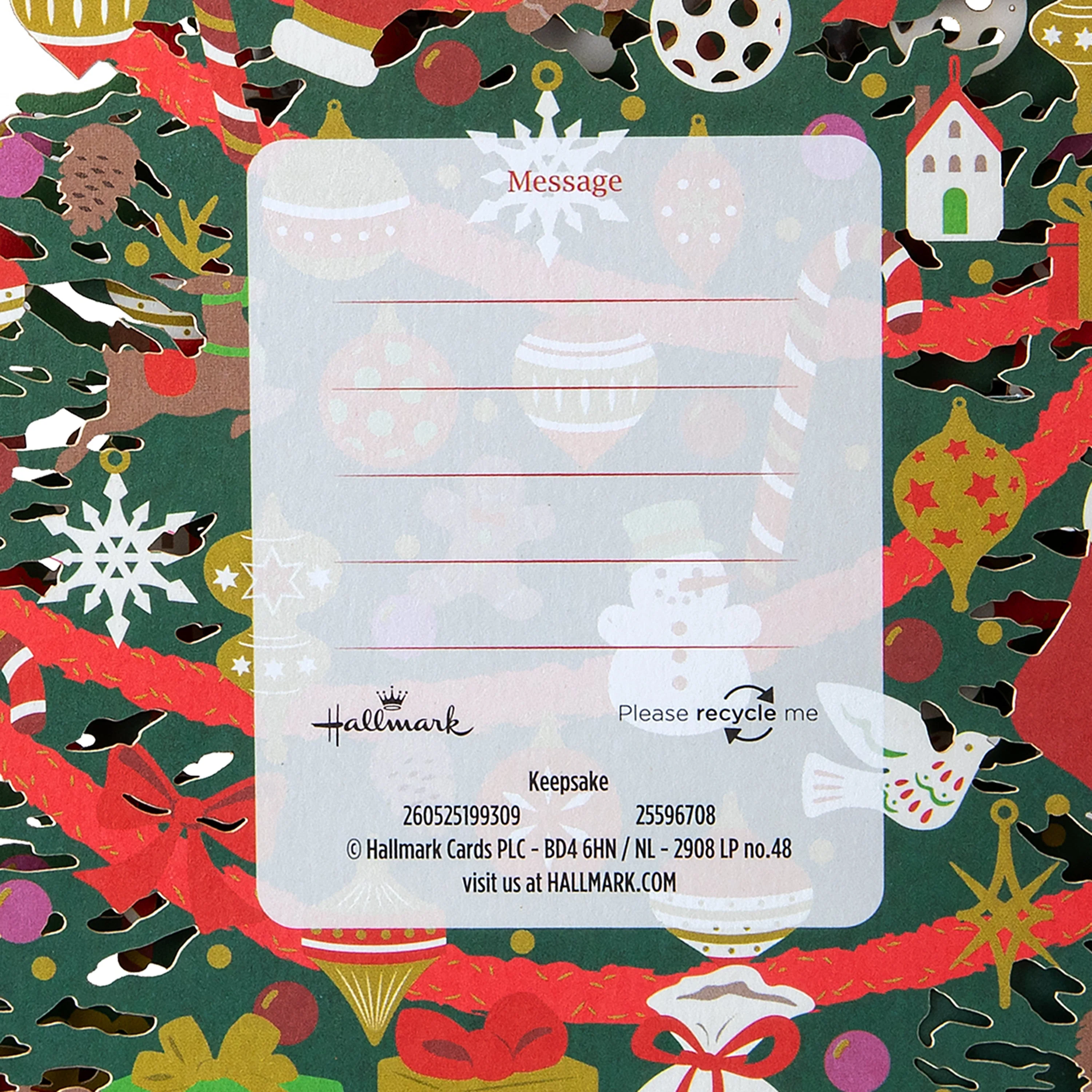 Pop-Up Christmas Card - 3D Laser Cut Pop-Up Christmas Tree Design - Image 5