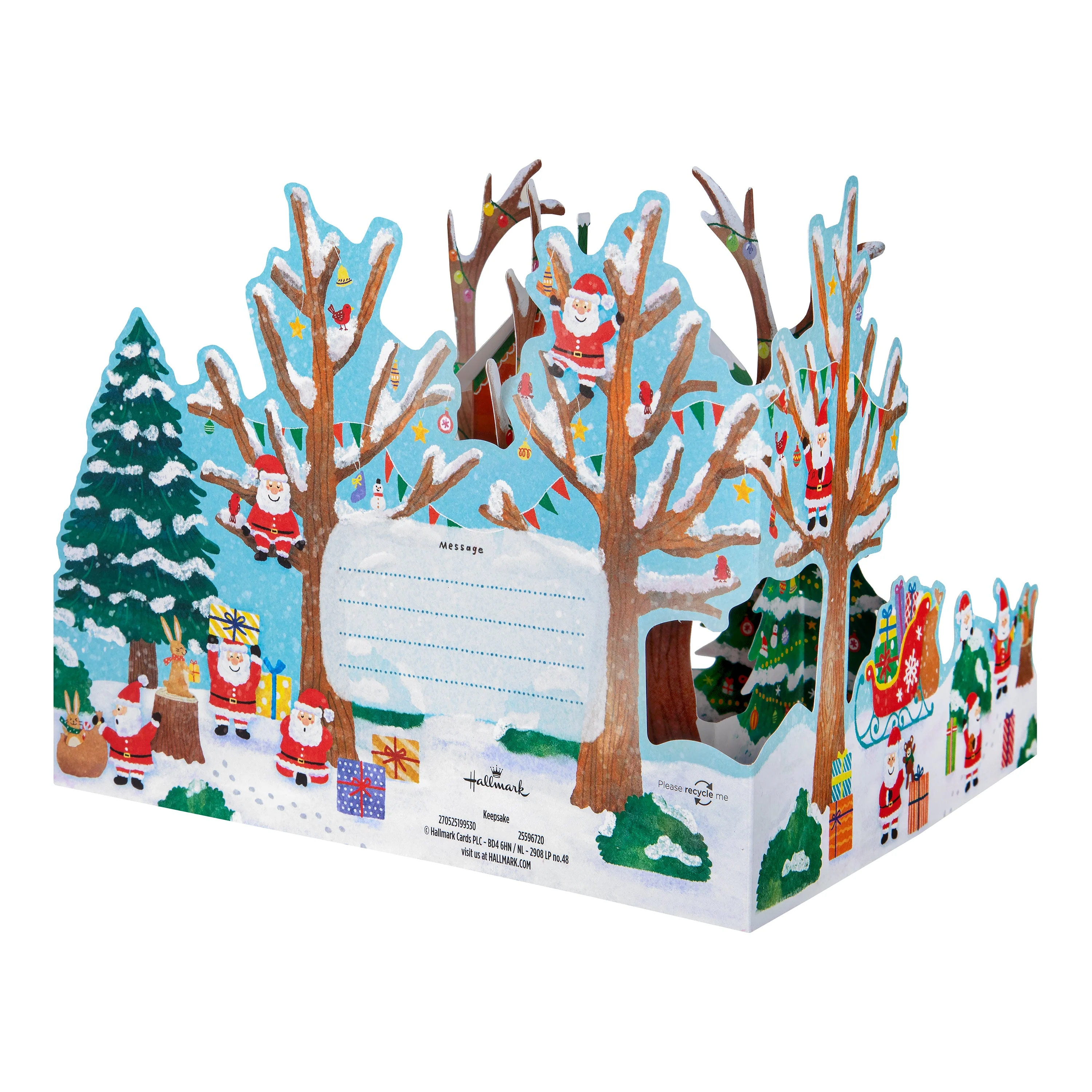 Pop-Up Christmas Card - 3D Pop-Up Festive Treehouse Scene - Image 4