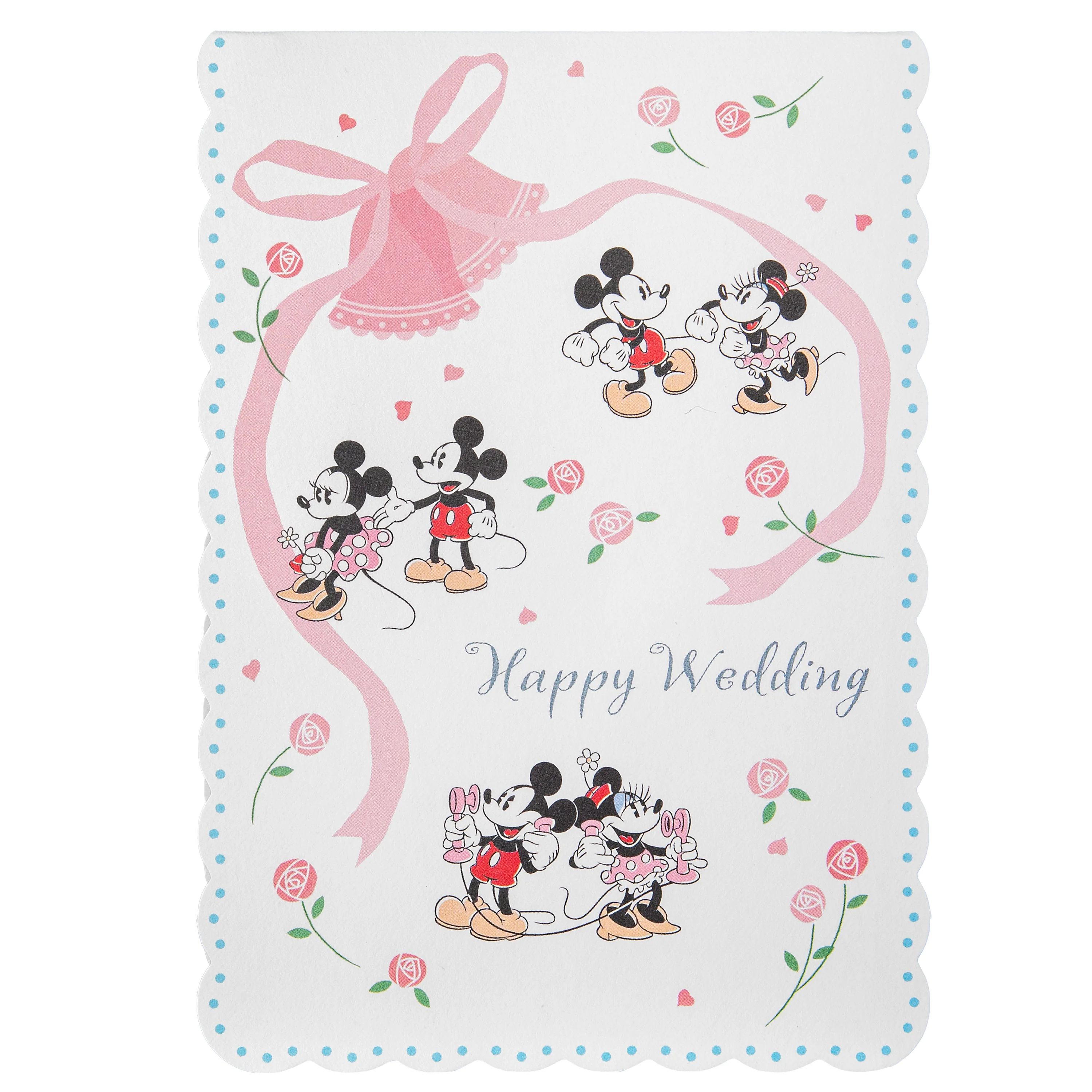 Pop-Up Wedding Card - 3D Disney Mickey & Minnie Pop-Up Wedding Cake Design - Image 4