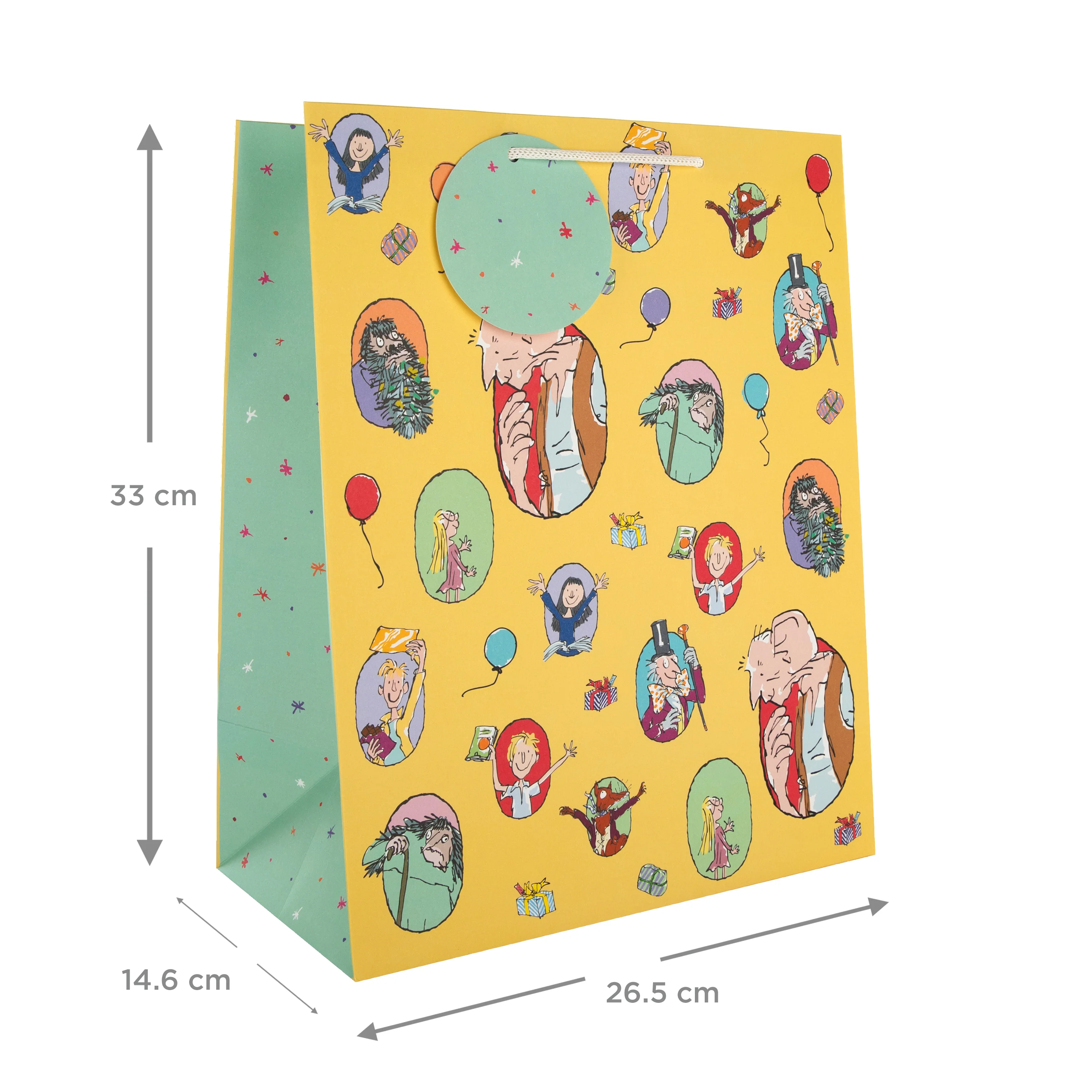 Roald Dahl & Quentin Blake Characters Birthday Gift Bag Multipack - 3 Bags in 1 Fun Design - Image 3