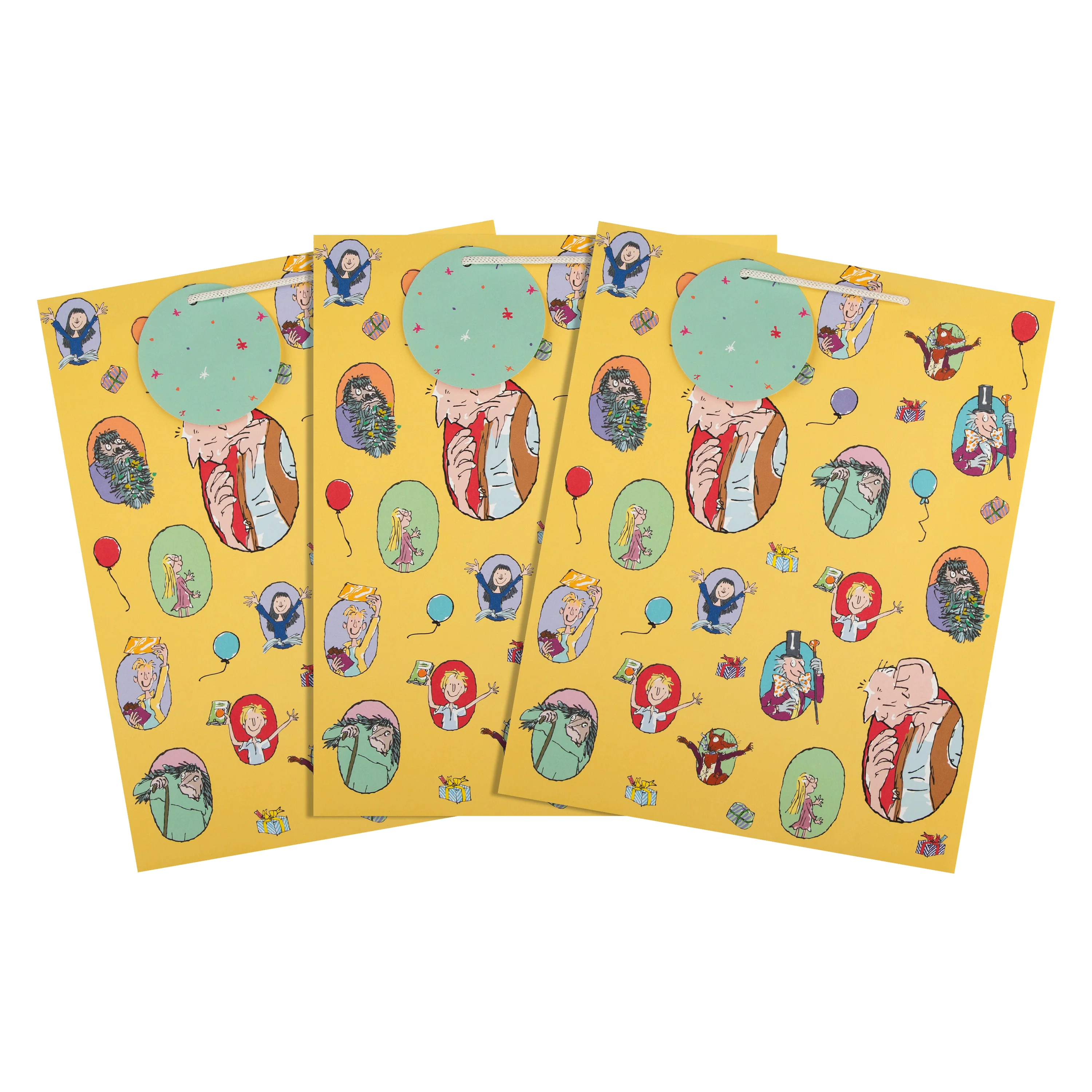 Roald Dahl & Quentin Blake Characters Birthday Gift Bag Multipack - 3 Bags in 1 Fun Design - Image 6