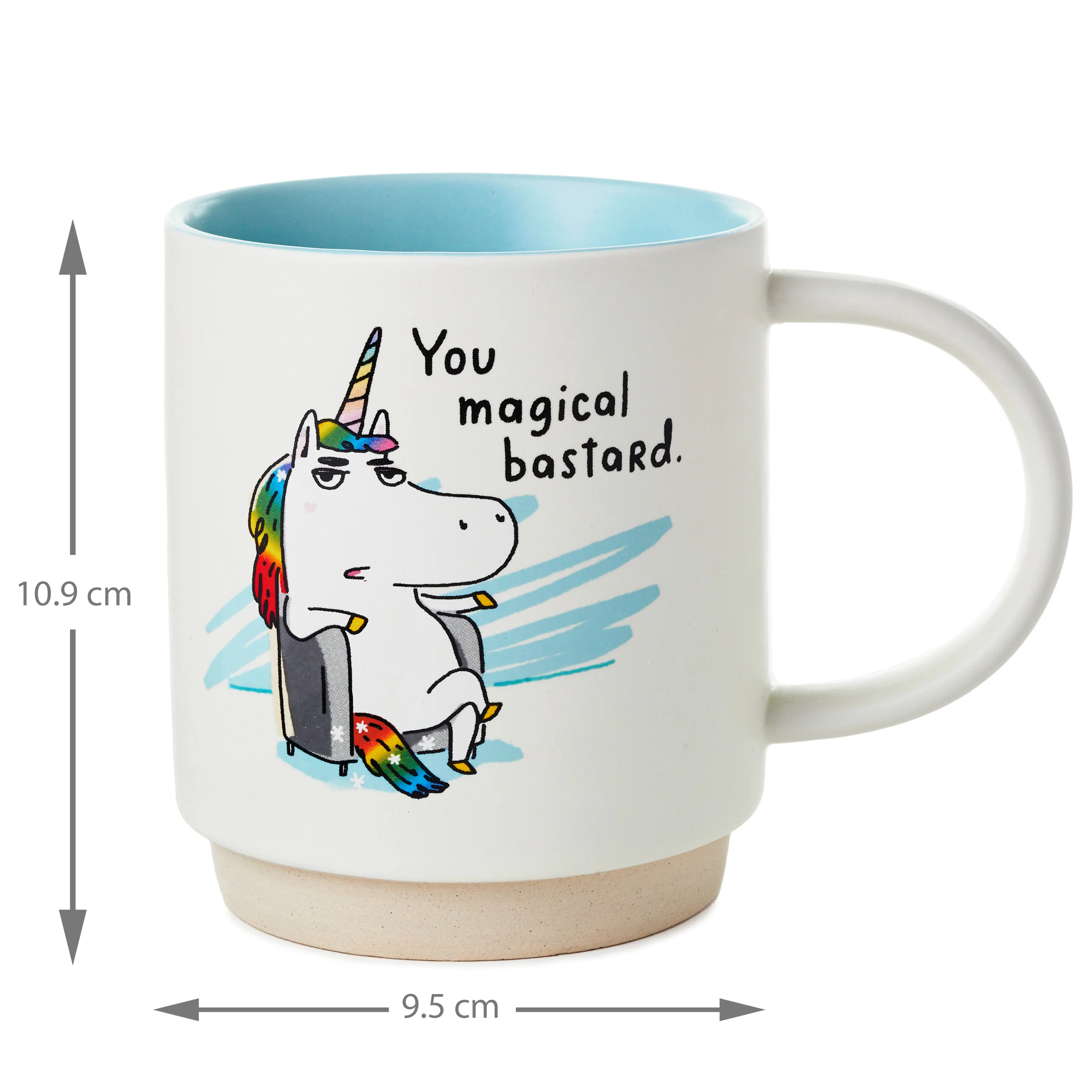 Shoebox Funny Ceramic Mug - Rainbow Unicorn 'You Magical Bastard' - Image 5