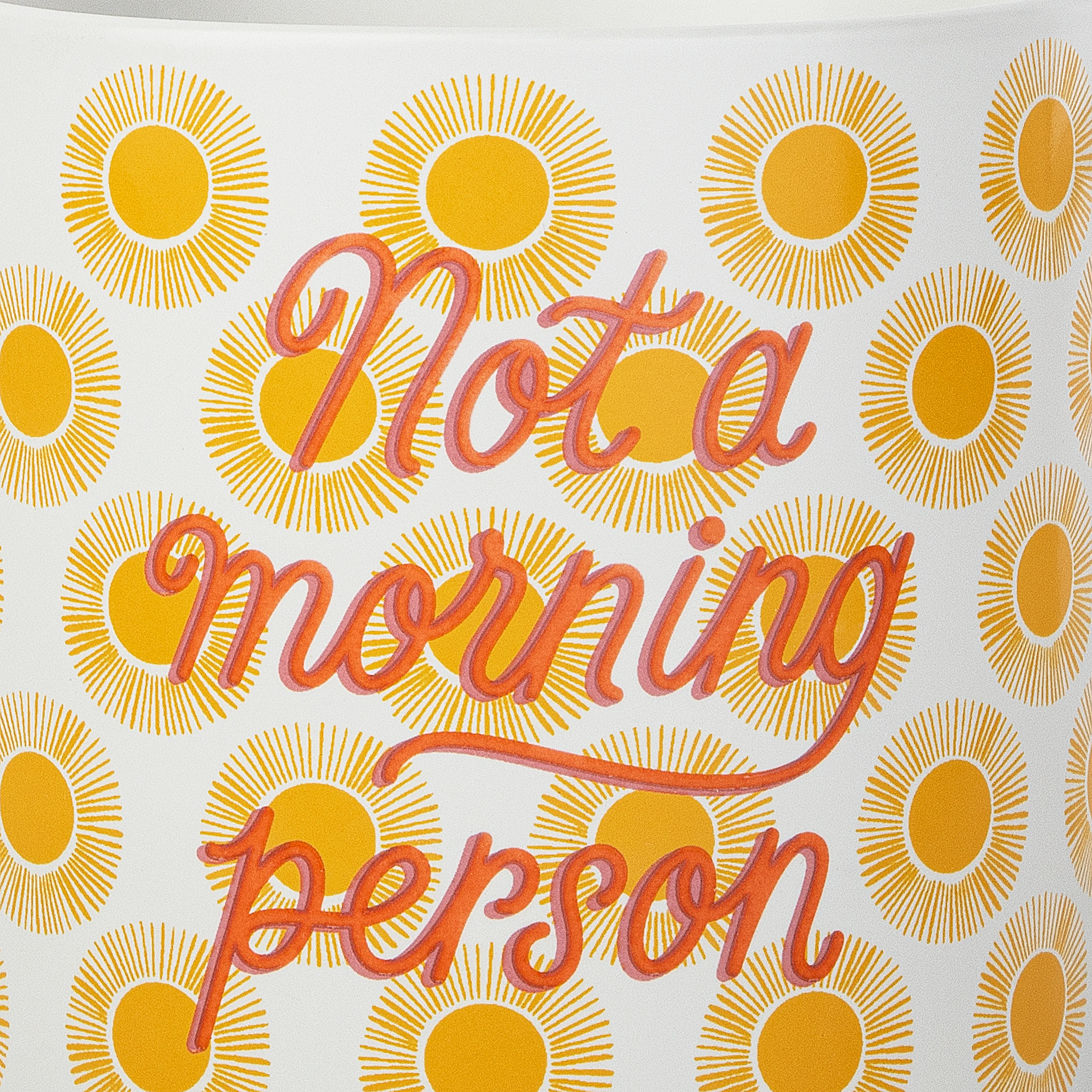 Shoebox Funny Ceramic Mug - Yellow Suns 'Not A Morning Person' - Image 3