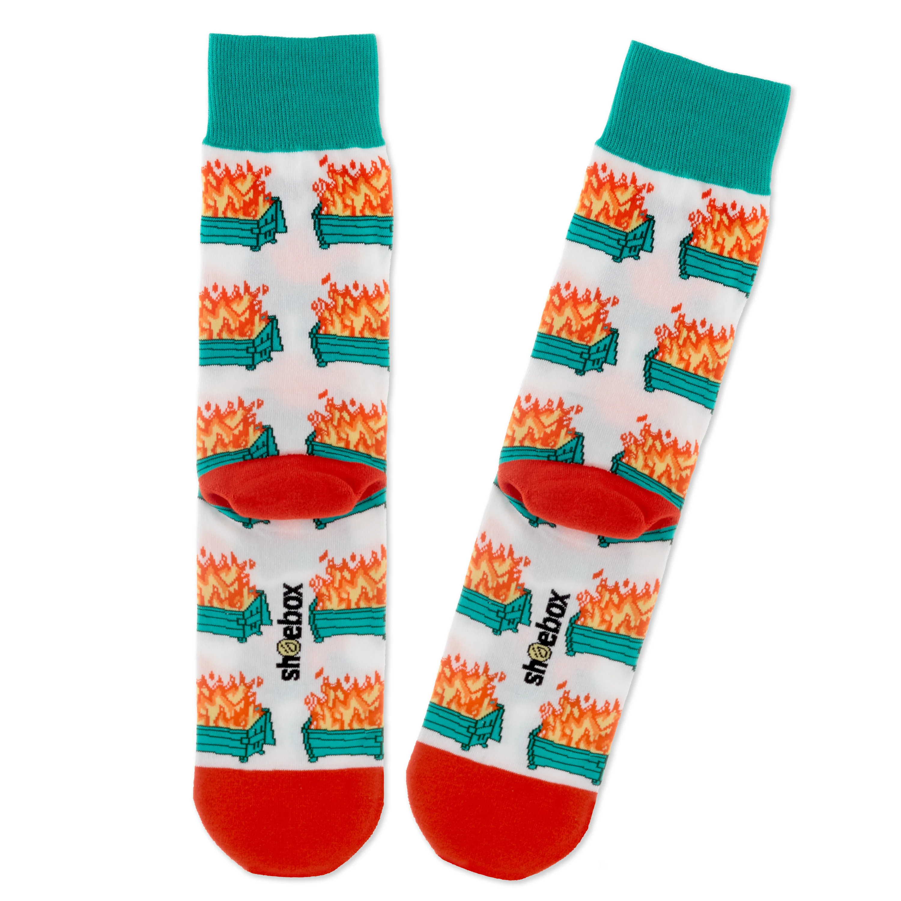 Shoebox Funny Pair of Socks - Dumpster Fires 'Everything's Fine' - Image 2