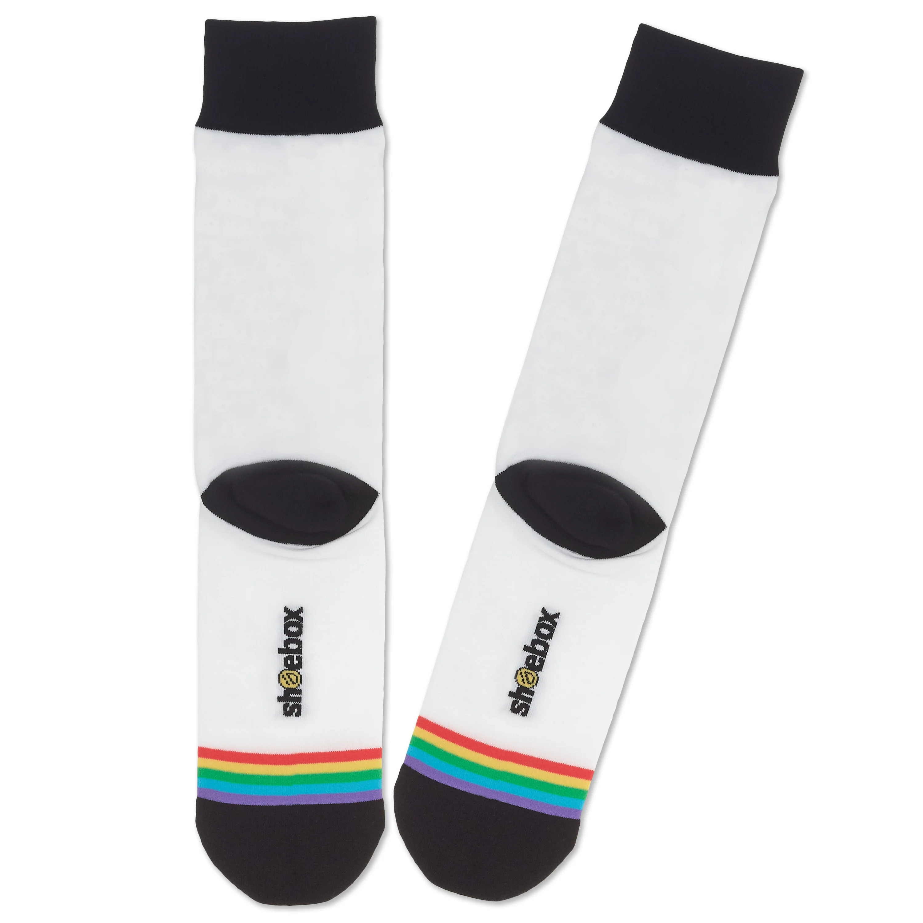 Shoebox Funny Pair of Socks - Rainbow Unicorn 'I'm on a sock. Woo' - Image 2