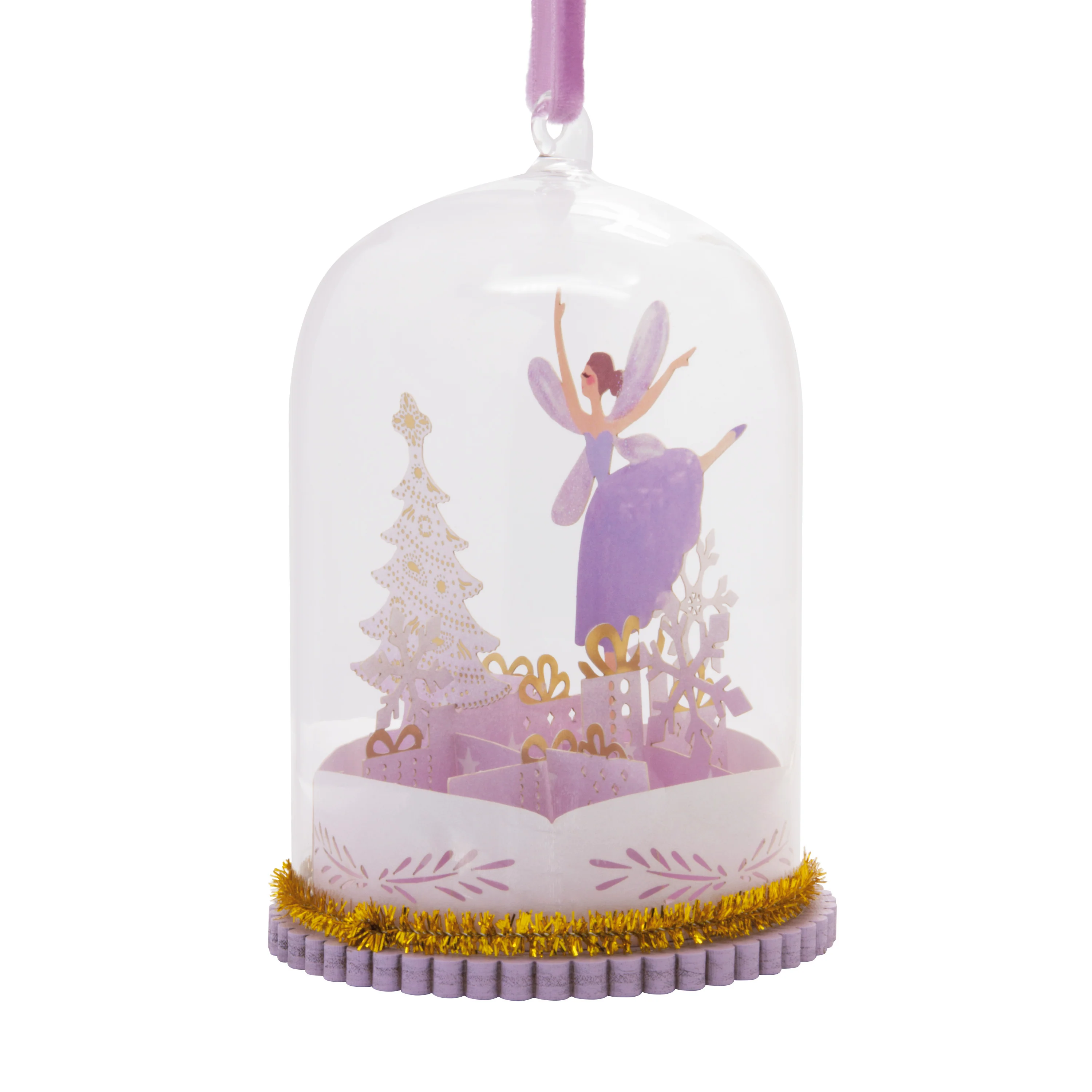 Signature Hanging Ornament - Glass Cloche Dancing Fairy - Image 3