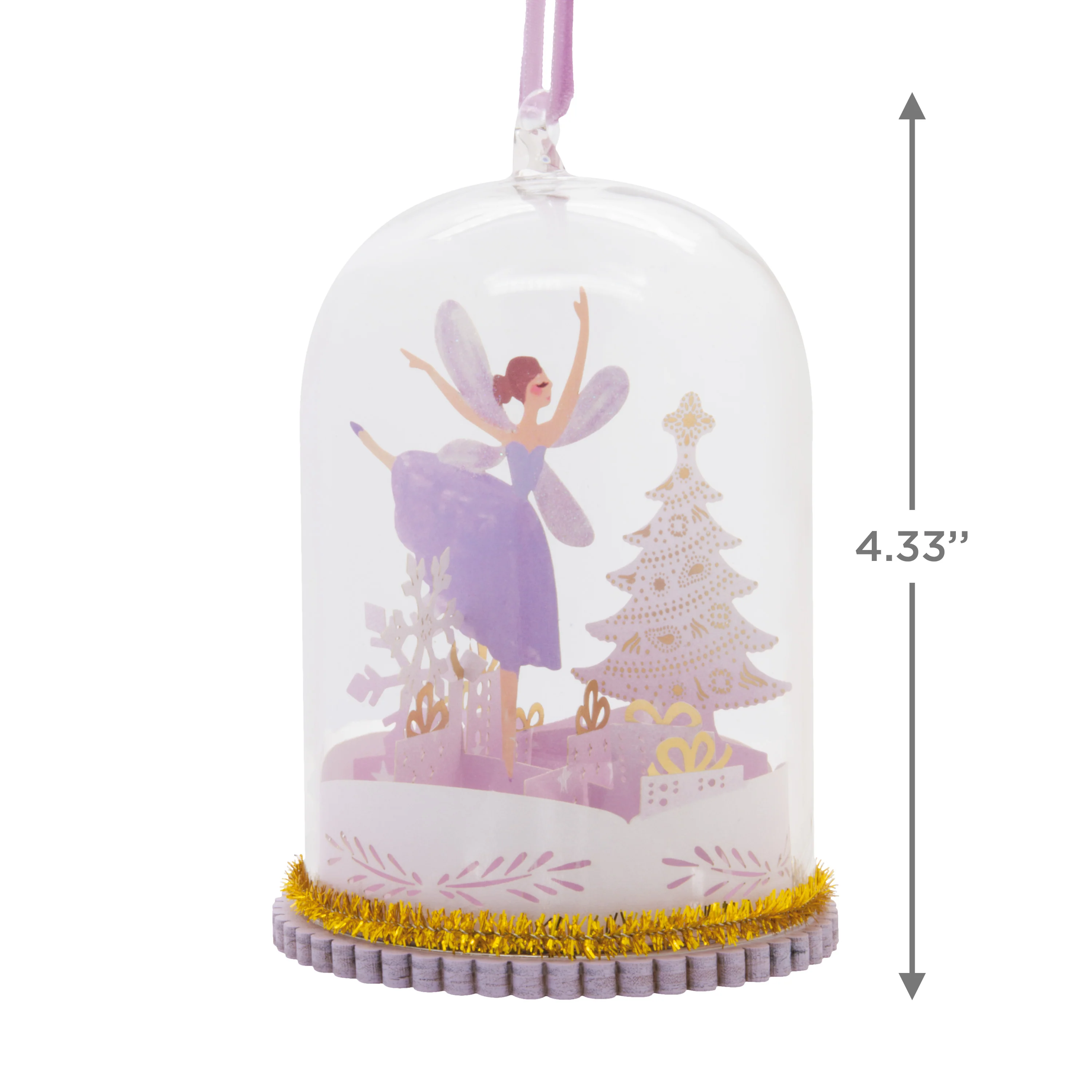 Signature Hanging Ornament - Glass Cloche Dancing Fairy - Image 5