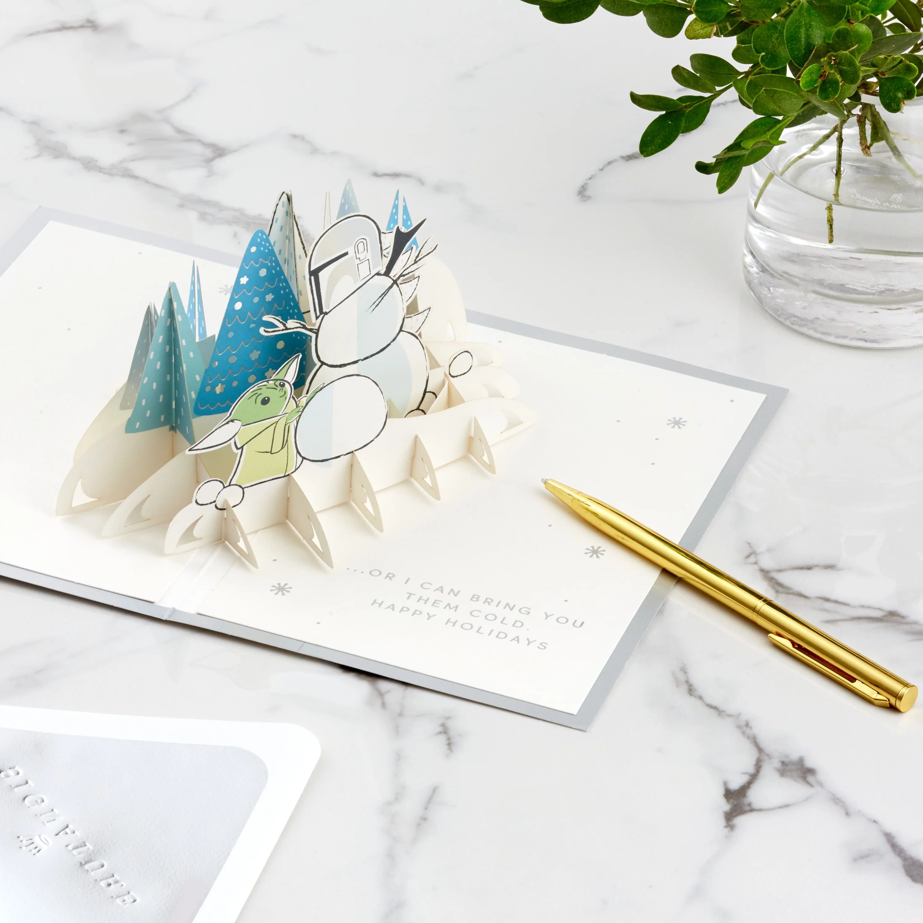 Signature Paper Wonder Christmas Card - 3D Pop Up The Mandalorian™ Design - Image 8