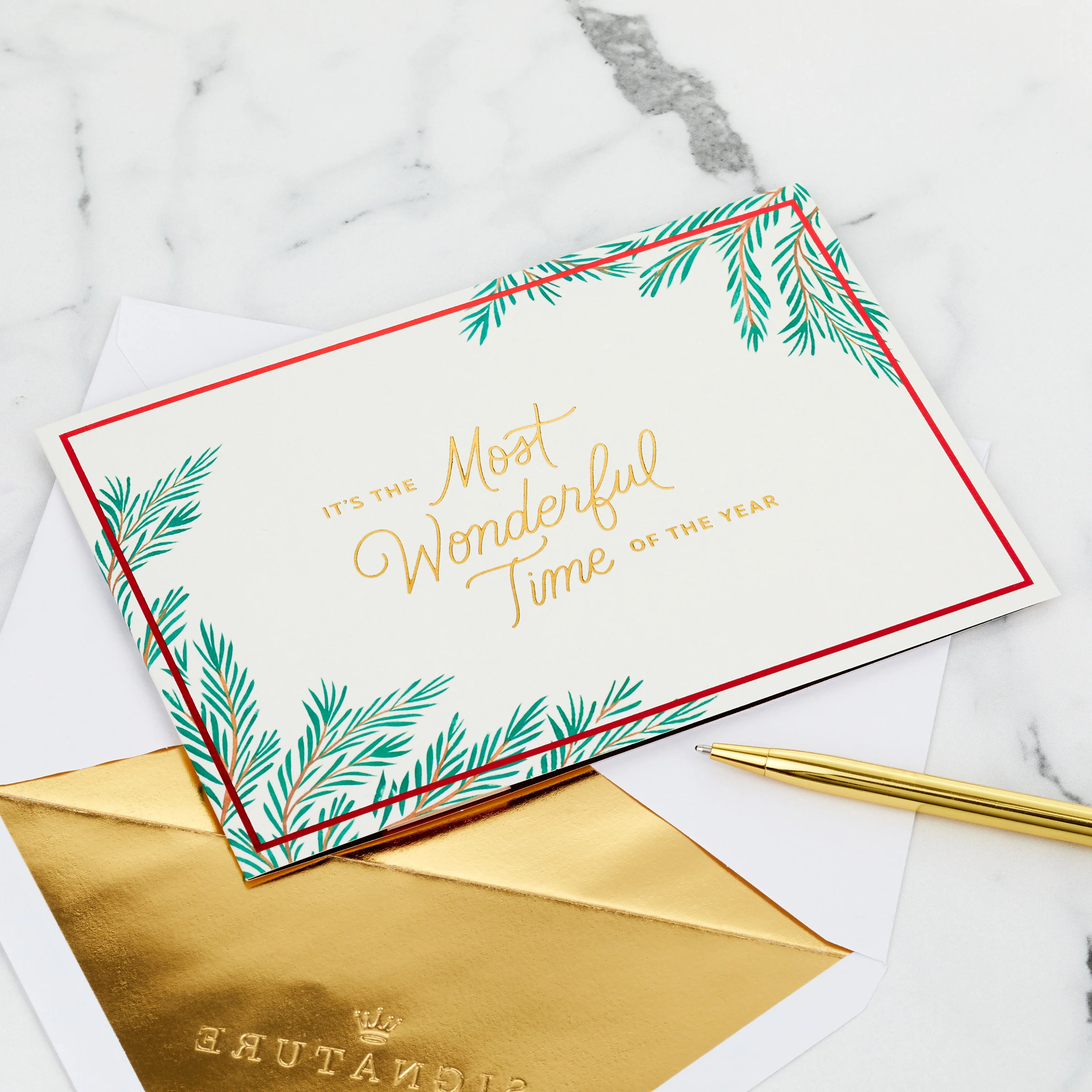 Signature Paper Wonder Christmas Card - 3D Pop Up Wreath Design - Image 7