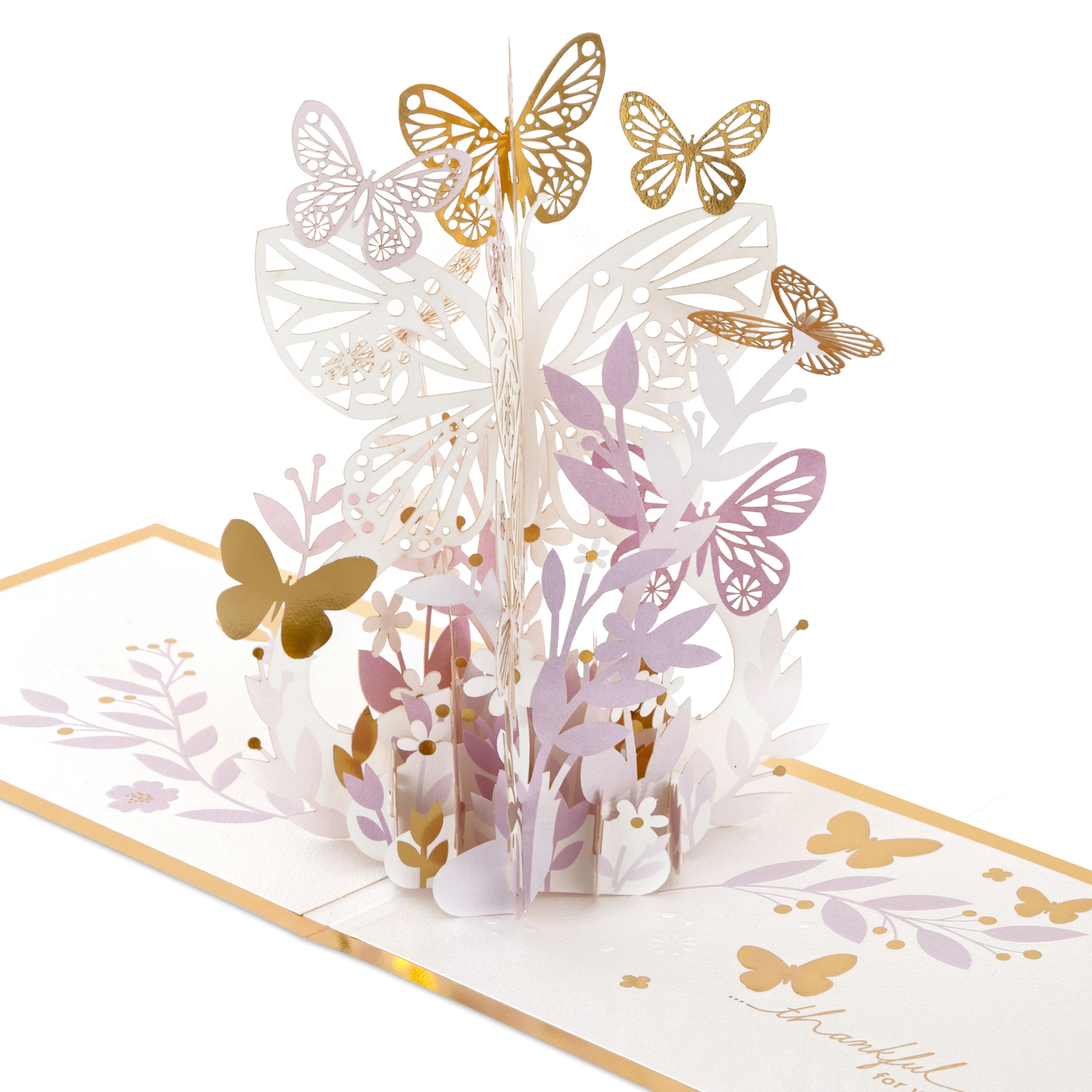 Signature Paper Wonder Collection 3D Pop-Up Butterflies Birthday Card
