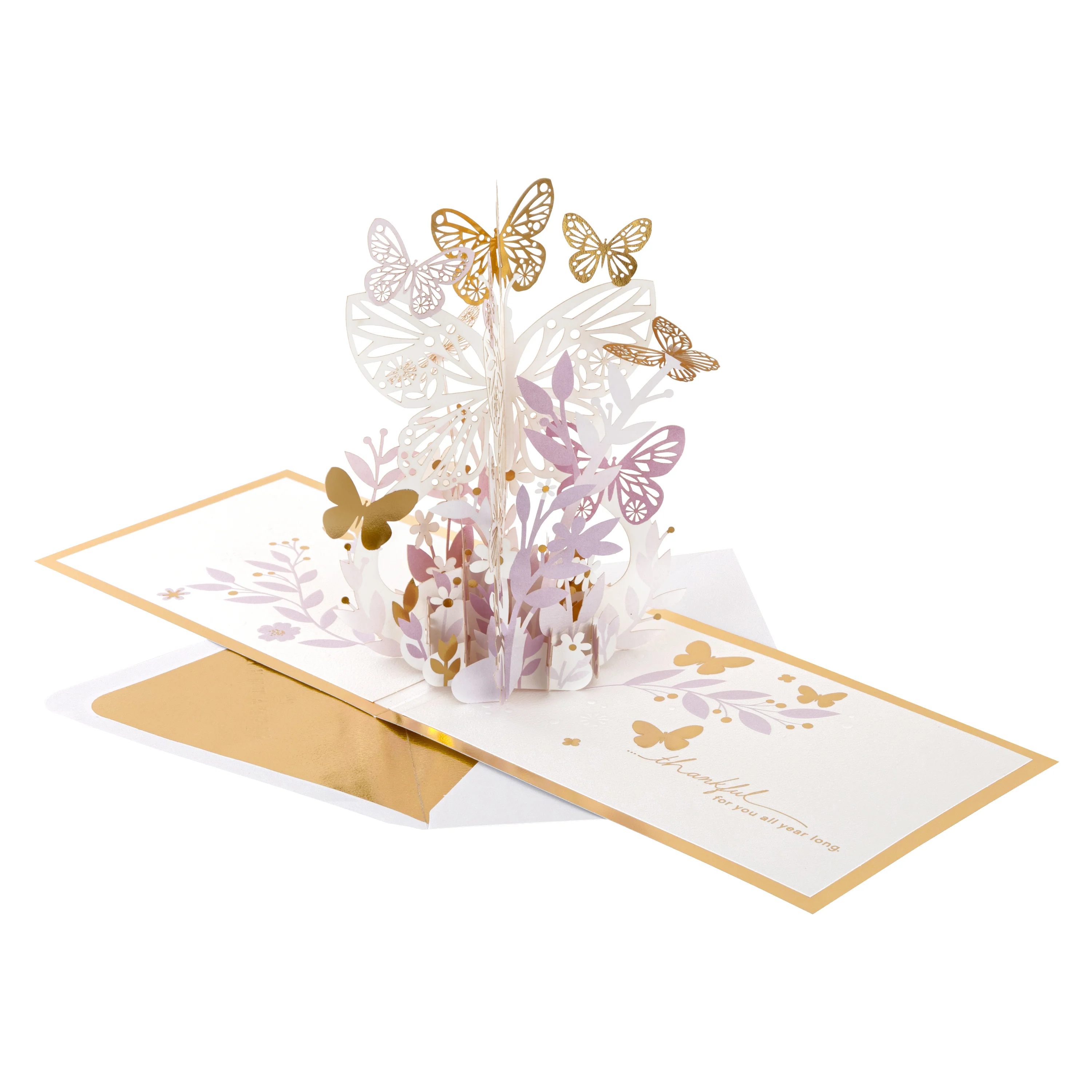 Signature Paper Wonder Collection 3D Pop-Up Butterflies Birthday Card - Image 2
