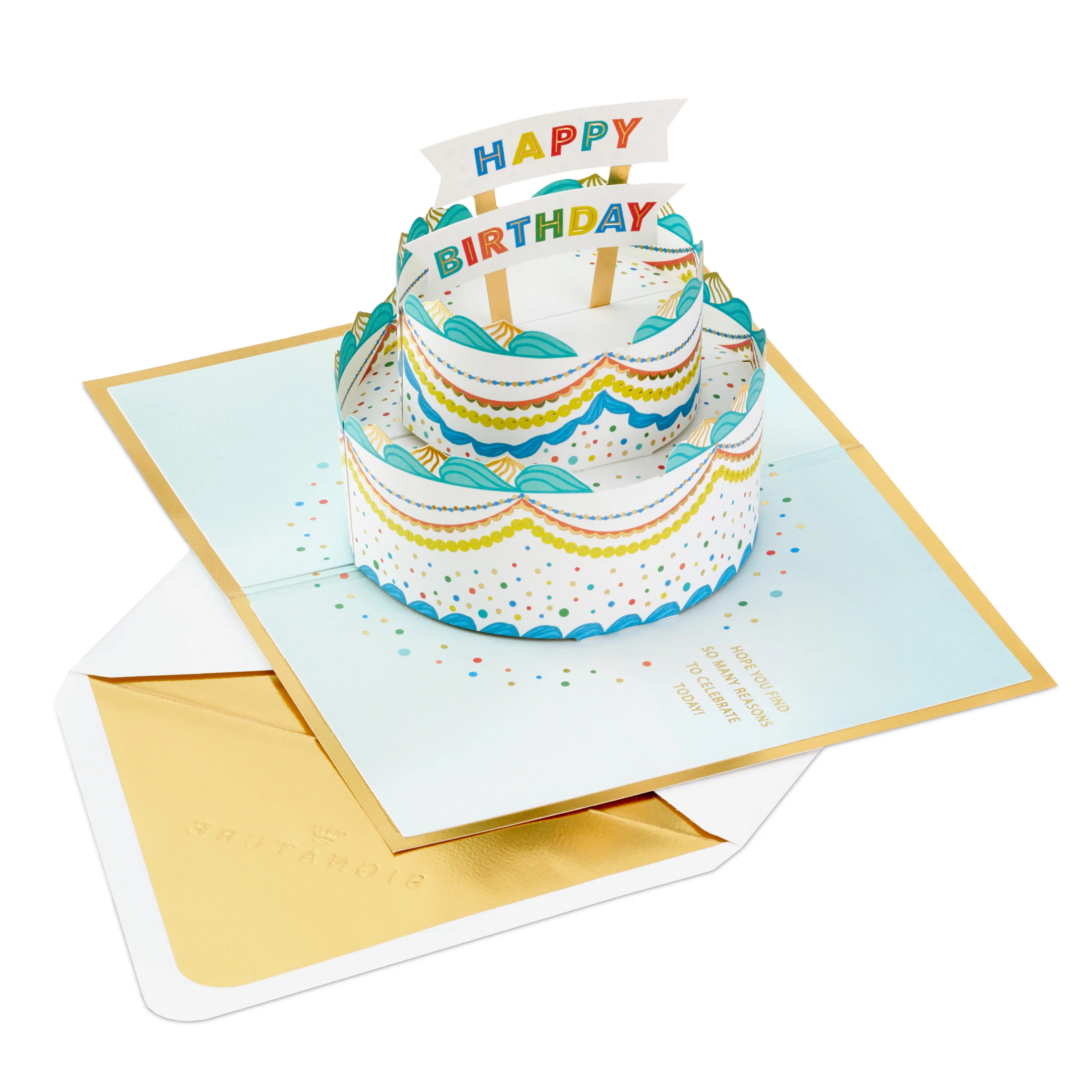Signature Paper Wonder Collection 3D Pop-Up Cake Birthday Card