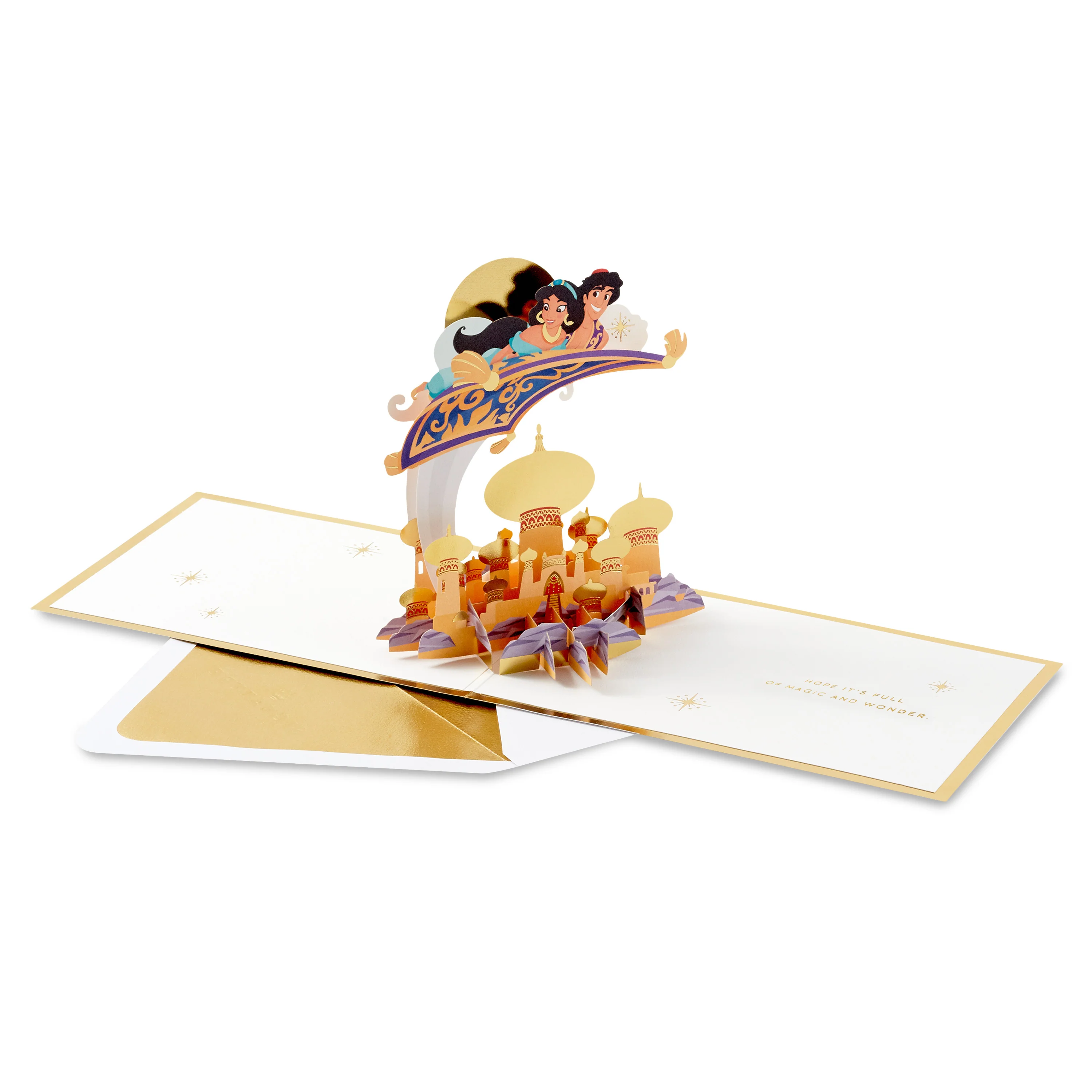 Signature Paper Wonder Collection 3D Pop-Up Disney Aladdin Celebration Card - Image 2