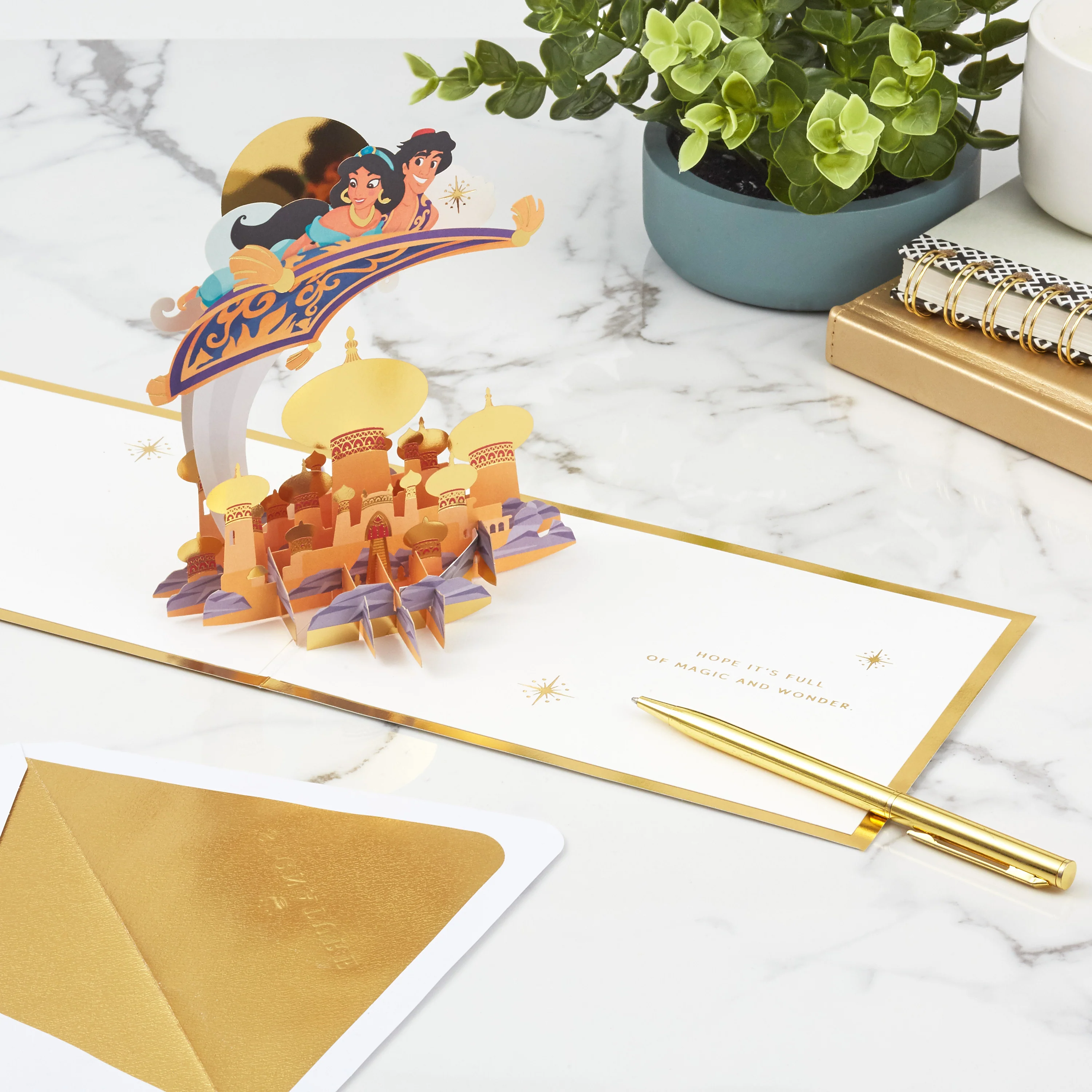 Signature Paper Wonder Collection 3D Pop-Up Disney Aladdin Celebration Card - Image 6