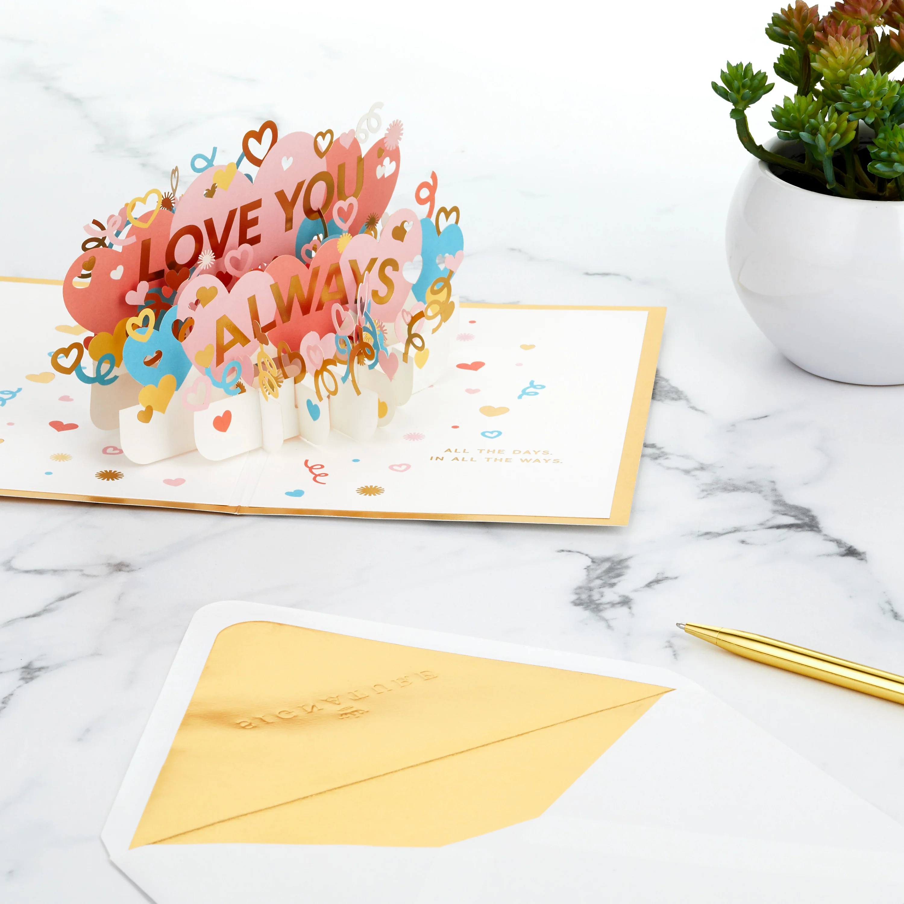 Signature Paper Wonder Collection 3D Pop-Up Love You Celebration Card - Image 5