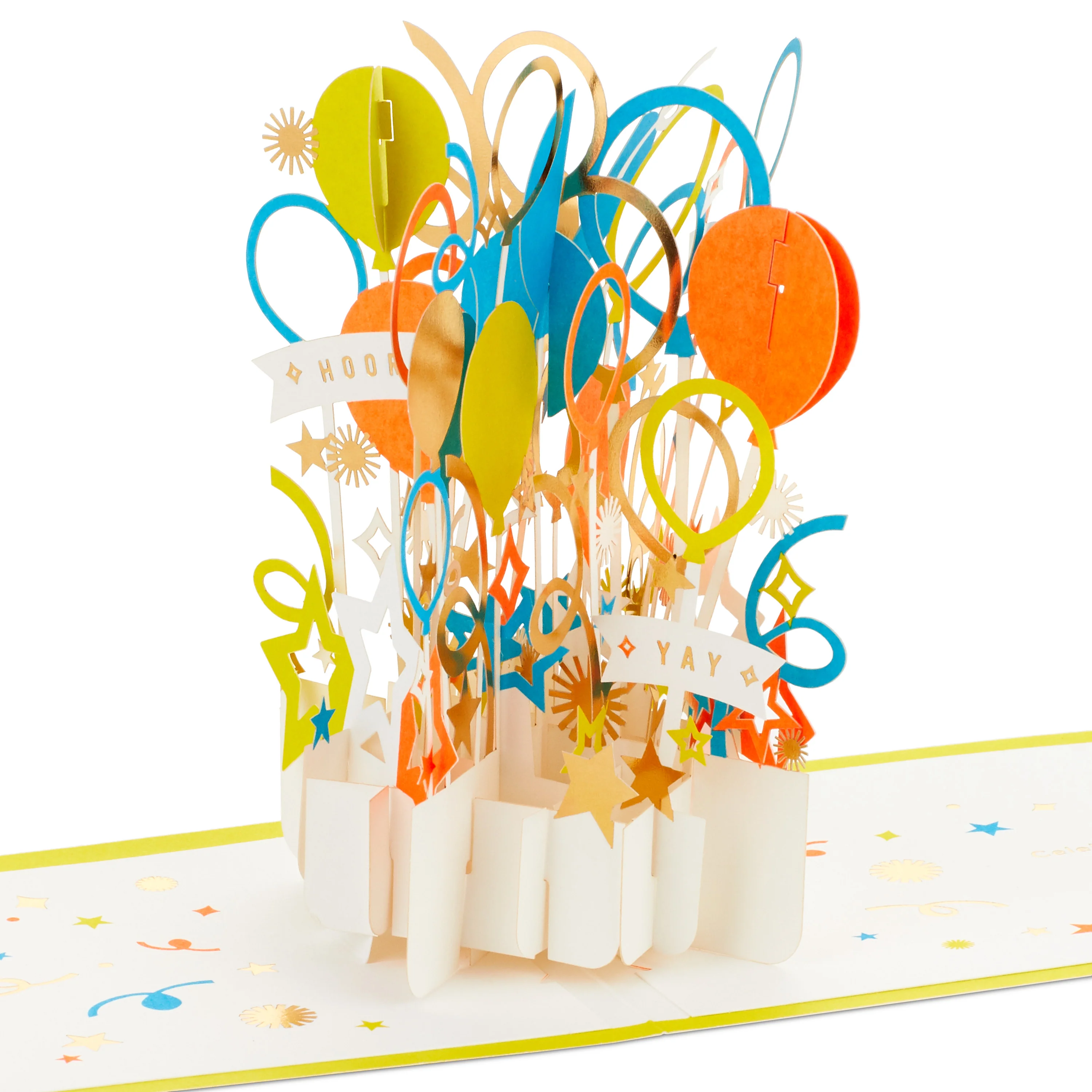 Signature Paper Wonder Collection 3D Pop-Up Party Balloons Celebration Card