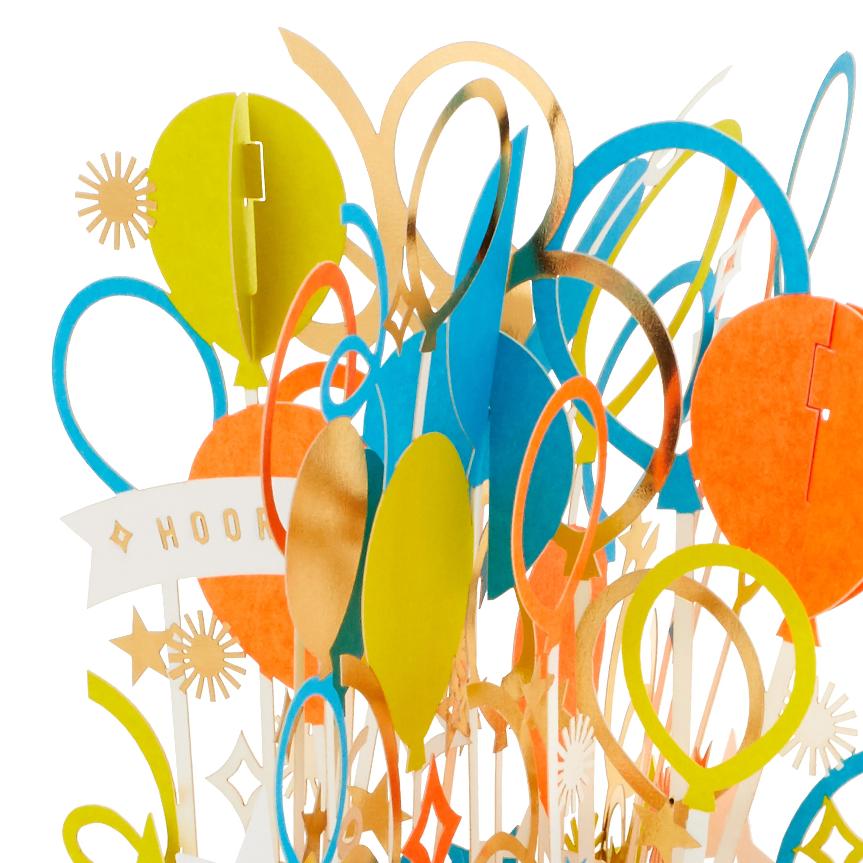 Signature Paper Wonder Collection 3D Pop-Up Party Balloons Celebration Card - Image 3