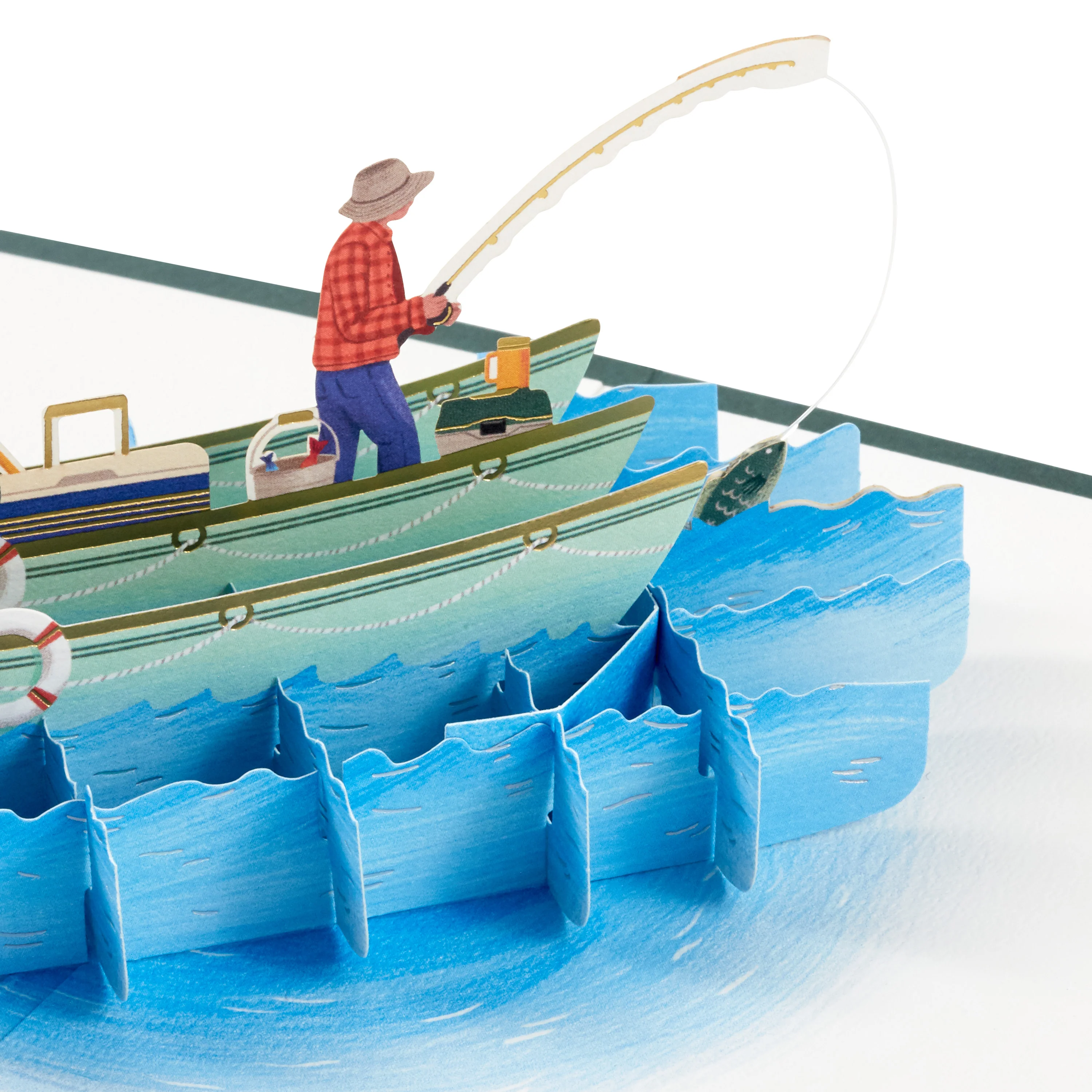 Signature Paper Wonder Collection Any Occasion 3D Pop-Up Fishing Card - Image 4