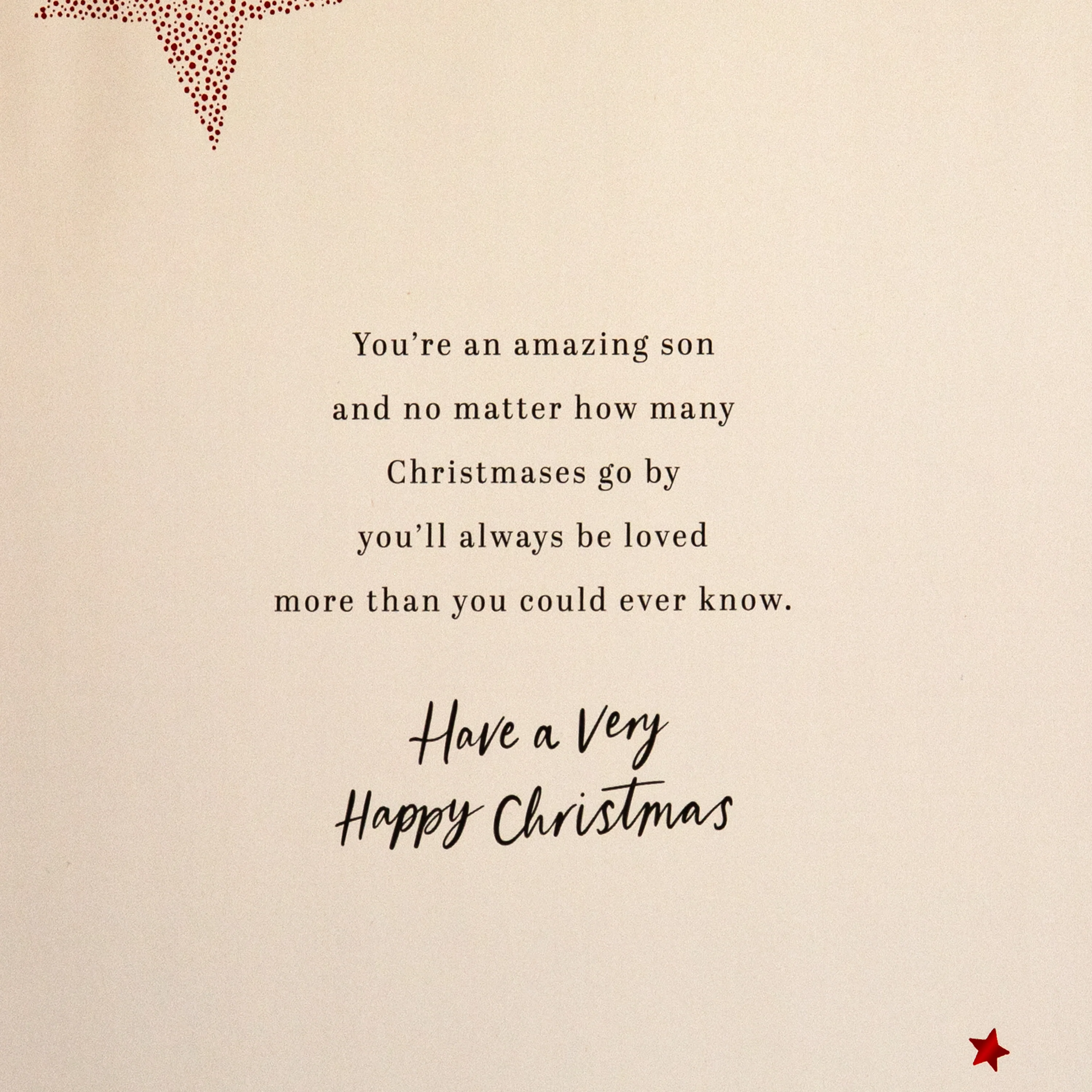 Son Christmas Card - Special Sentiment, Christmas Presents Design - Image 6
