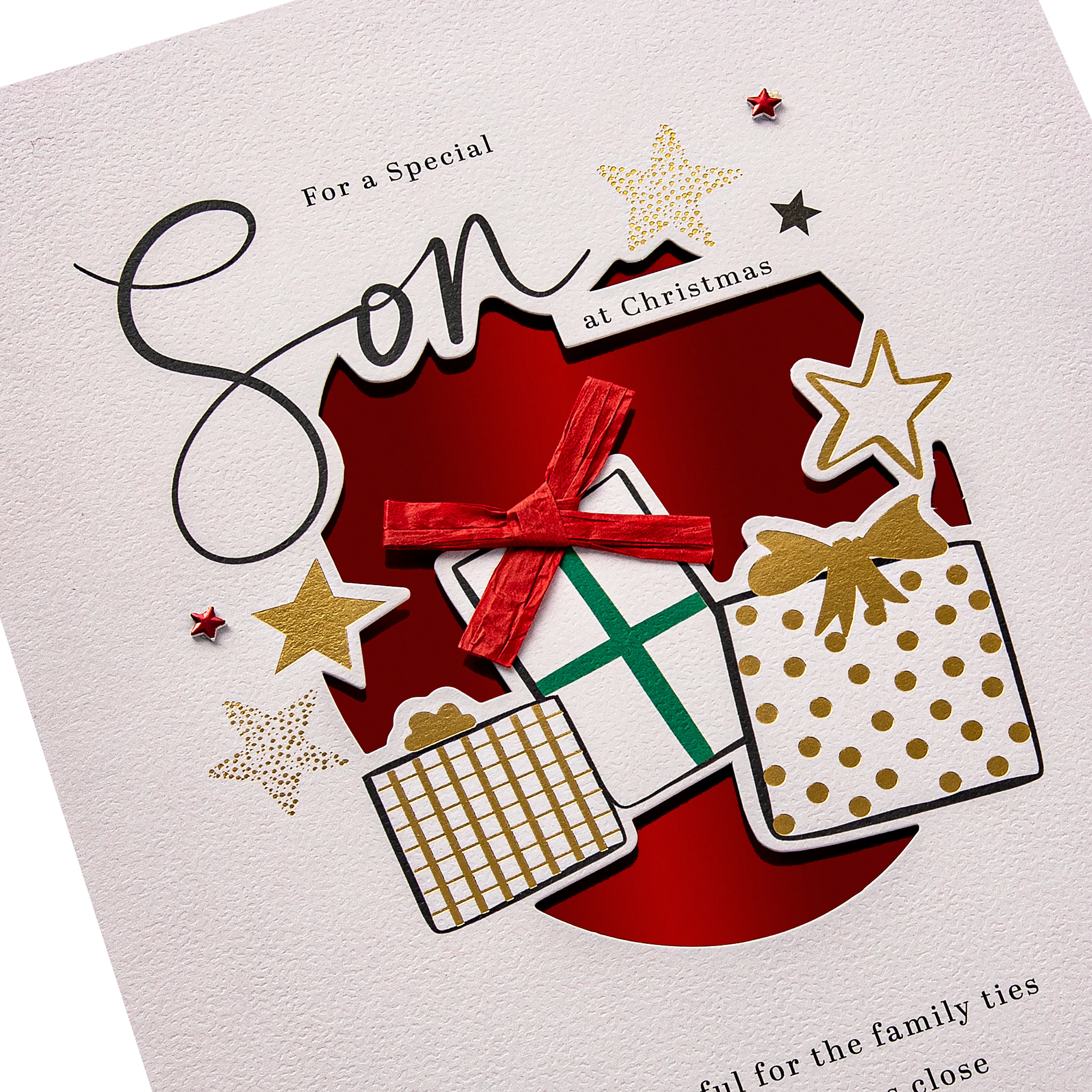 Son Christmas Card - Special Sentiment, Christmas Presents Design - Image 8
