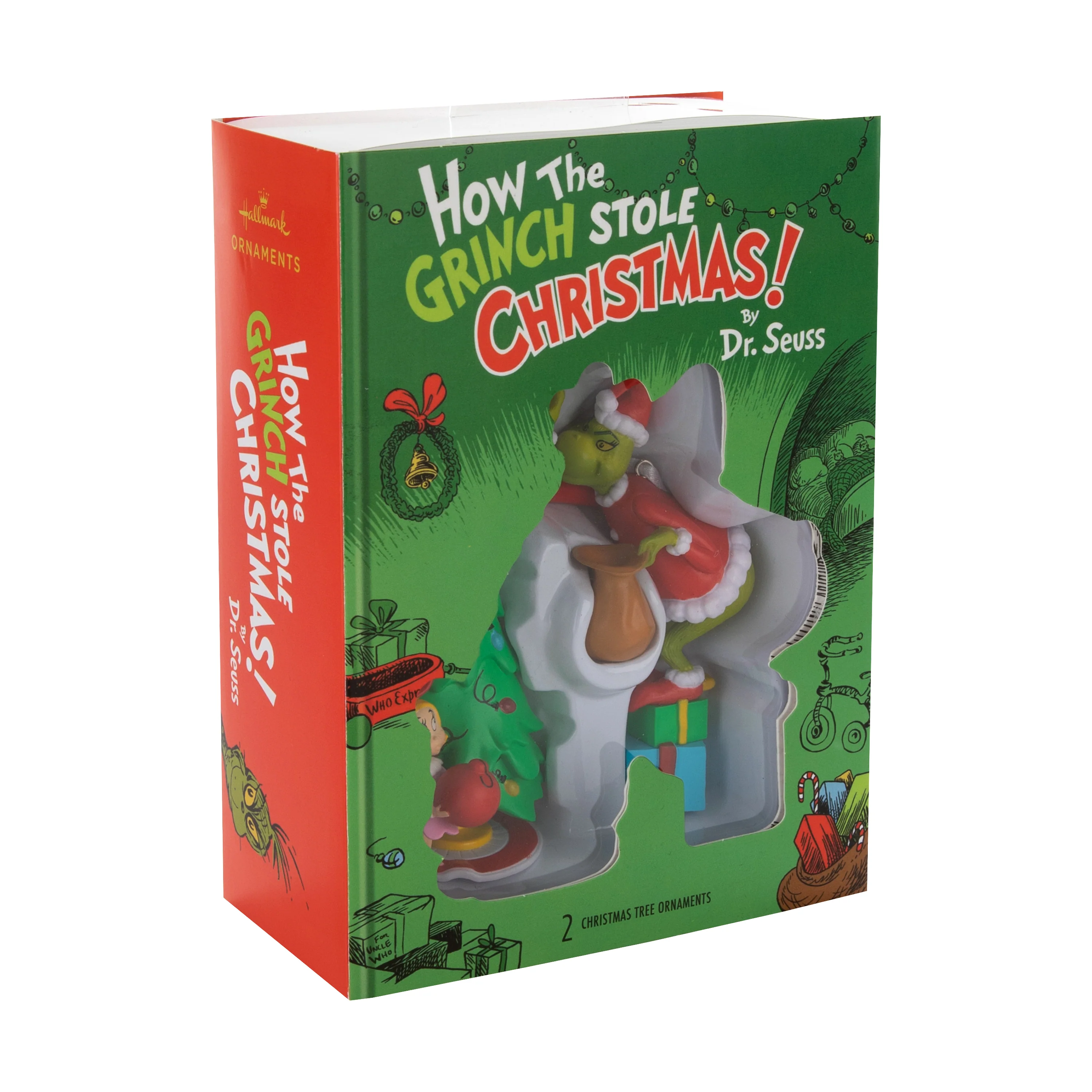 Storied Moments Dr Seuss Christmas Ornaments - Set of 2 - The Grinch & Cindy-Lou Who - Image 2