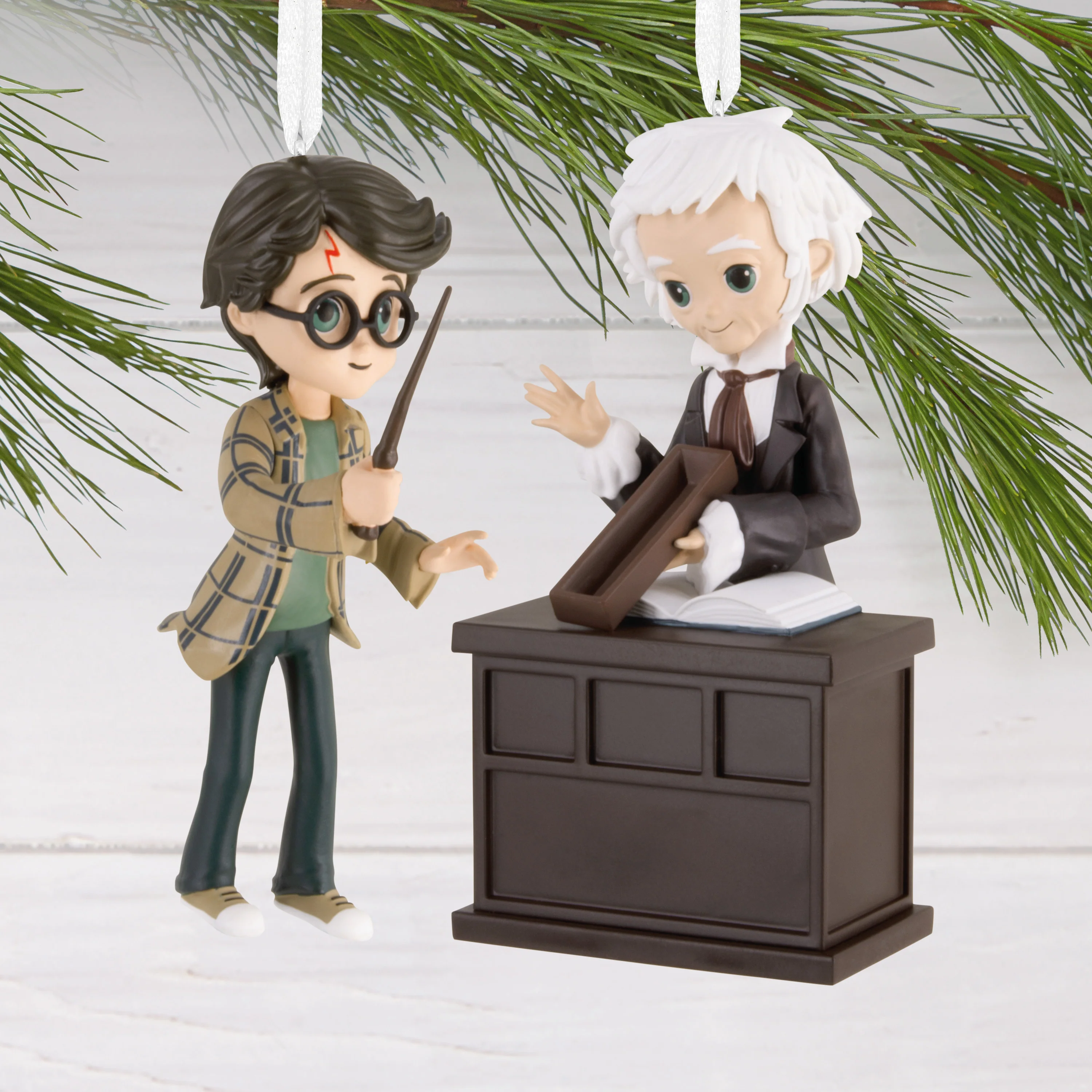 Storied Moments Harry Potter™ Ornaments - Set of 2 - Harry Potter™ & Ollivander - Image 6