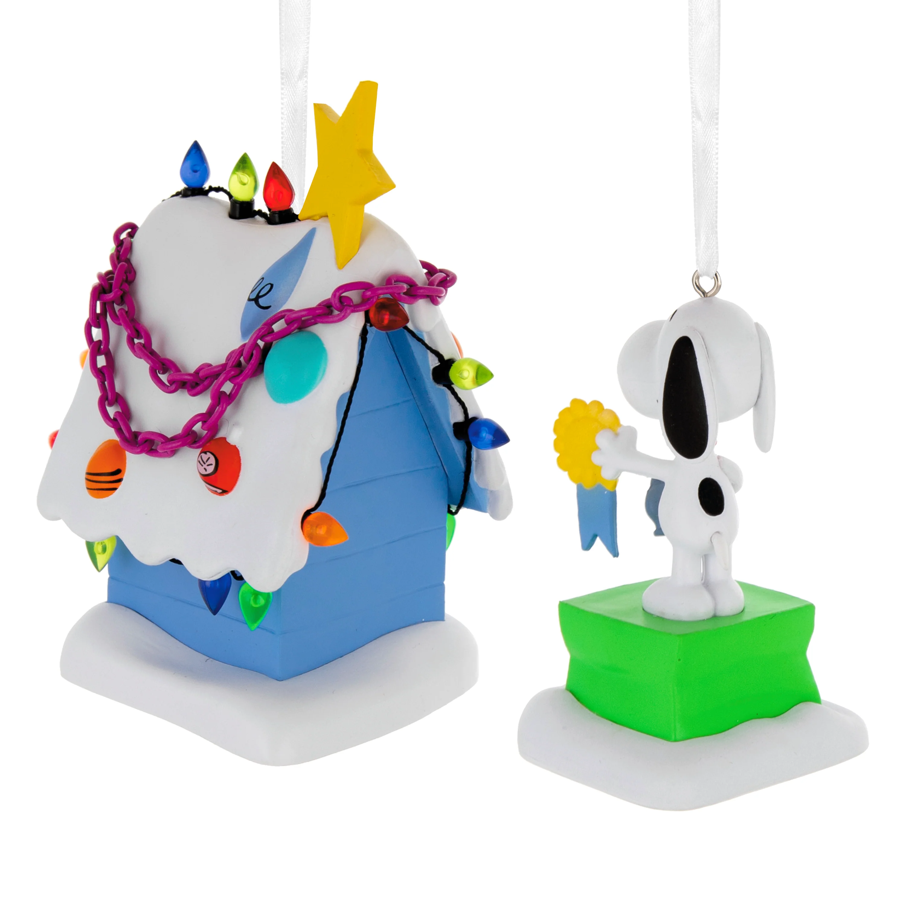 Storied Moments PEANUTS™ Ornaments - Set of 2 - SNOOPY & Doghouse - Image 3