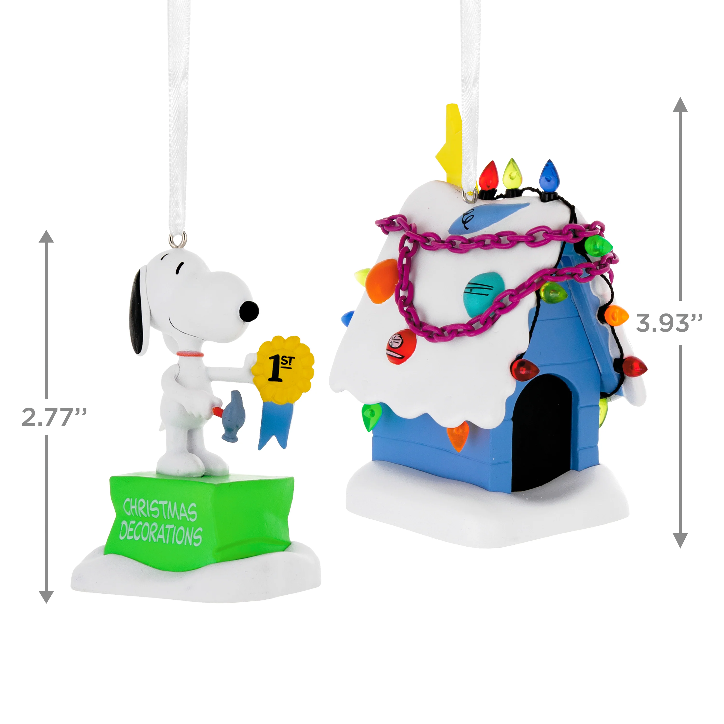 Storied Moments PEANUTS™ Ornaments - Set of 2 - SNOOPY & Doghouse - Image 4