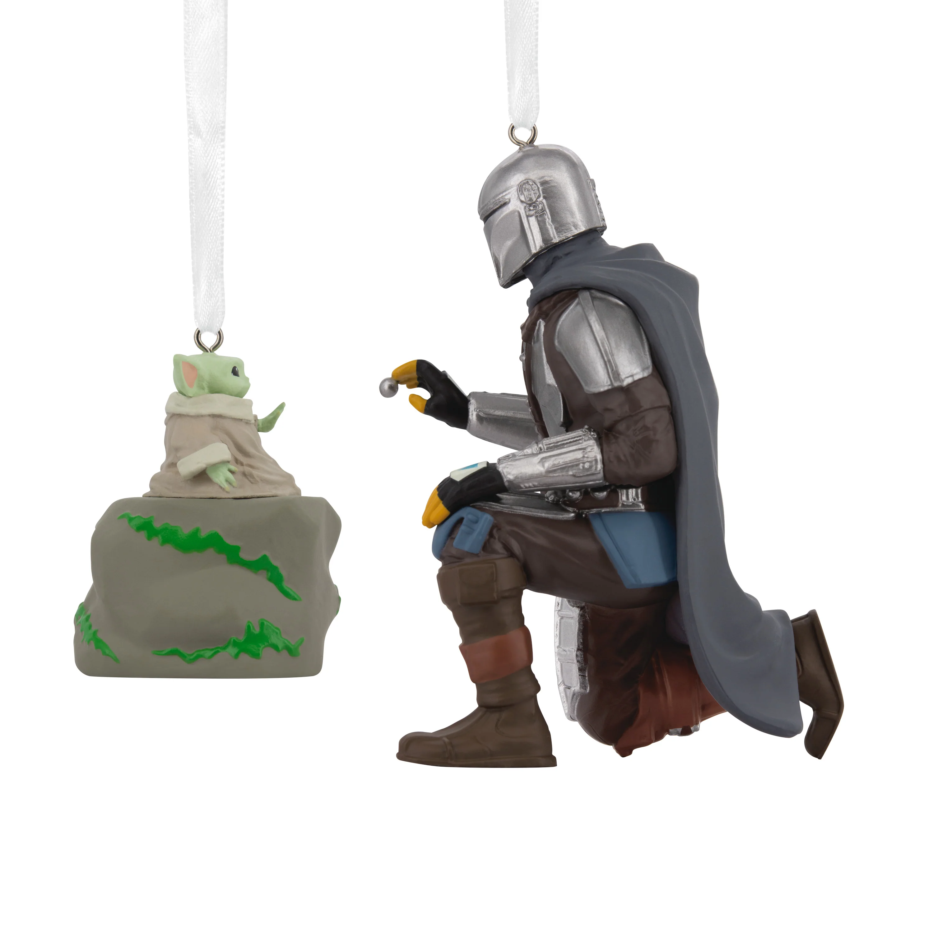 Storied Moments Star Wars™ Ornaments - Set of 2 - The Mandalorian™ & Grogu™ - Image 3