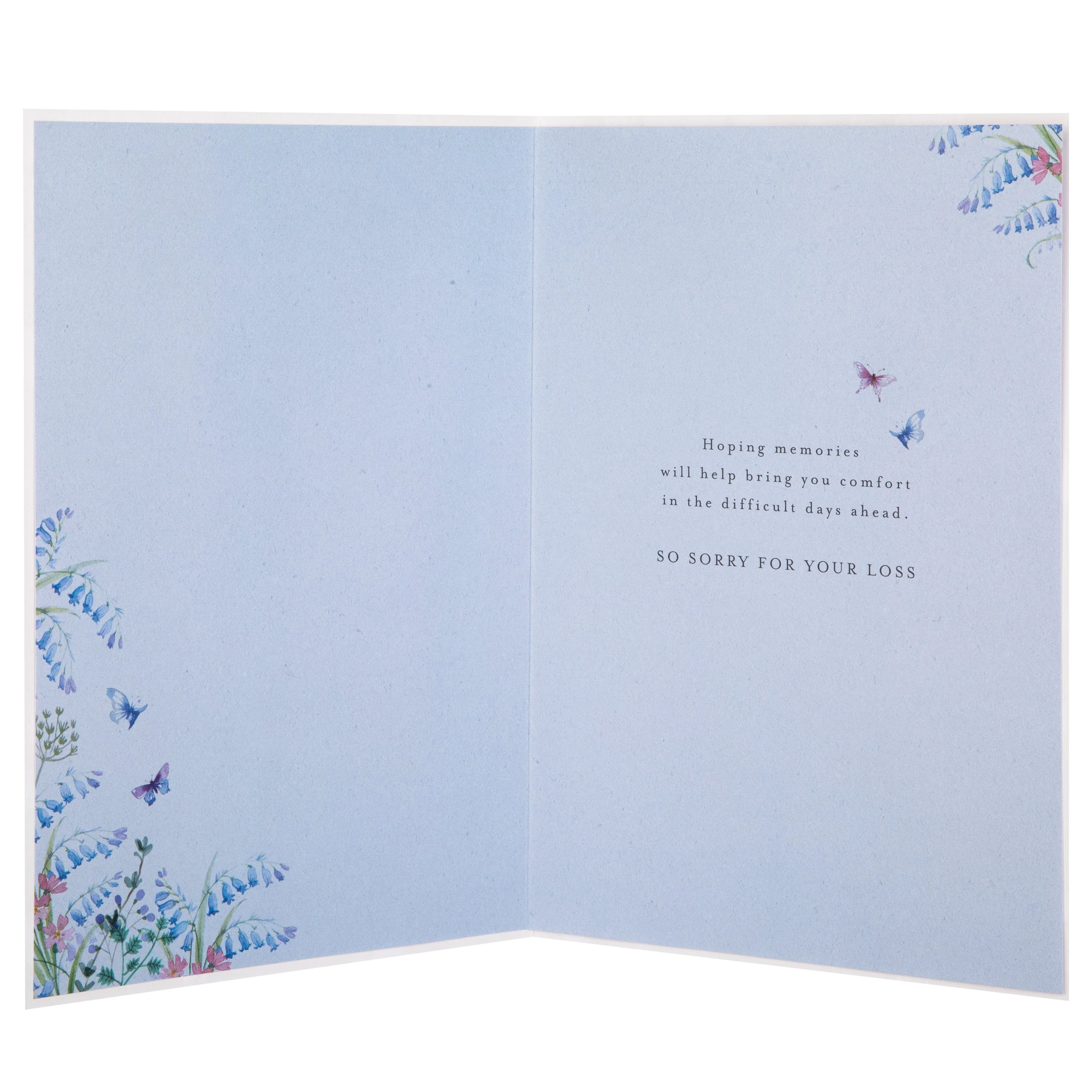 Sympathy Card - Lucy Cromwell Flowers & Butterflies Design - Image 2