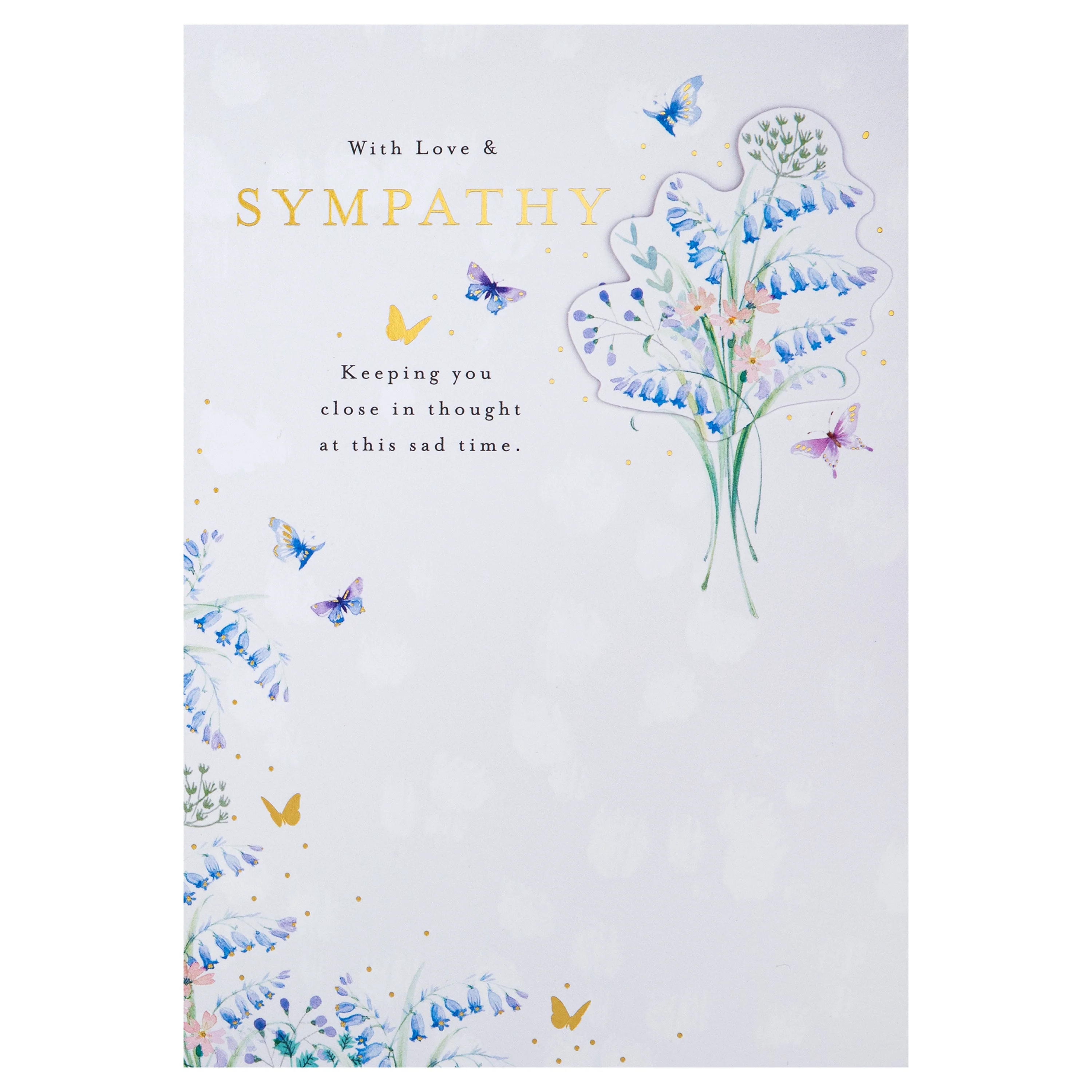 Sympathy Card - Lucy Cromwell Flowers & Butterflies Design - Image 5