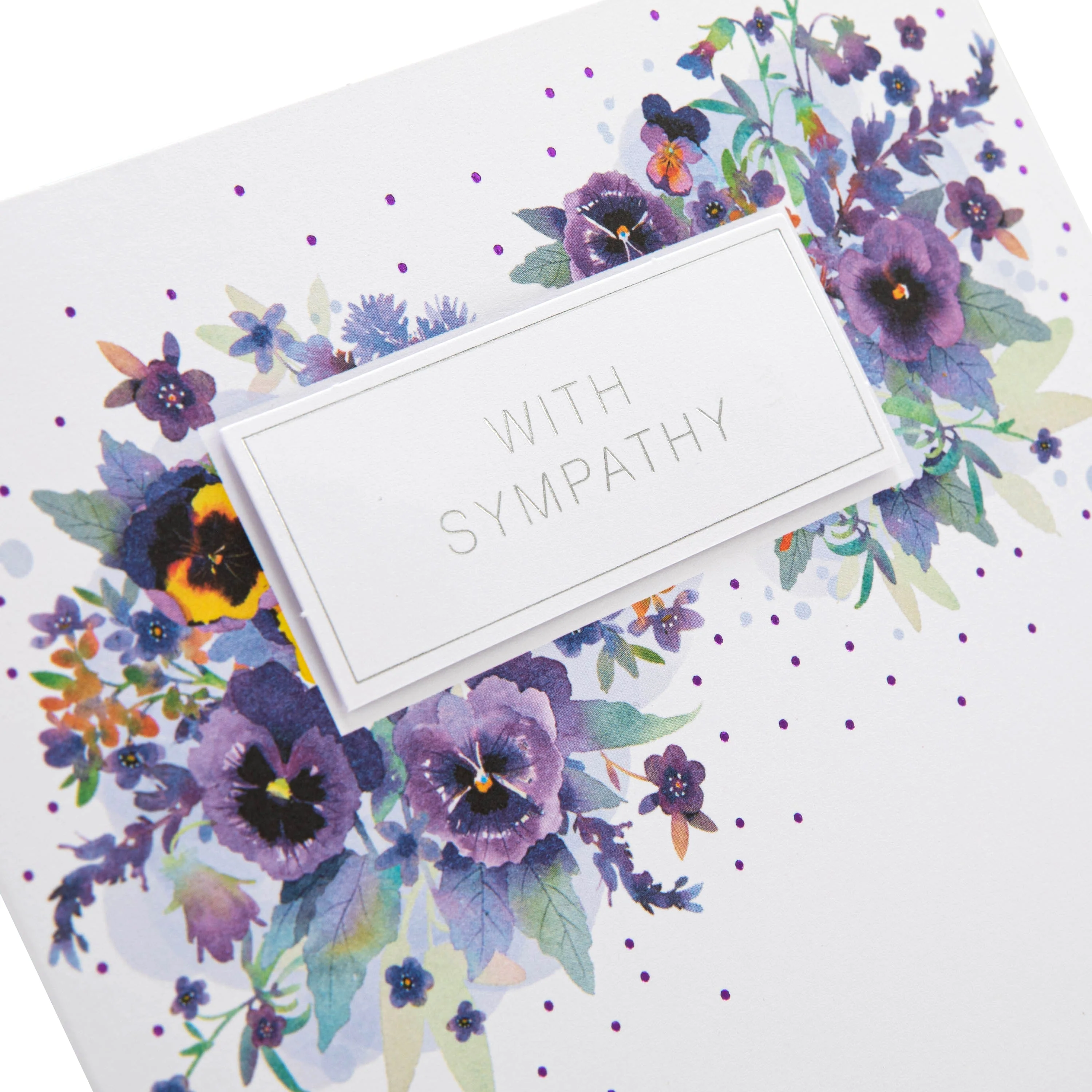 Sympathy Card - Purple Floral Design - Image 5