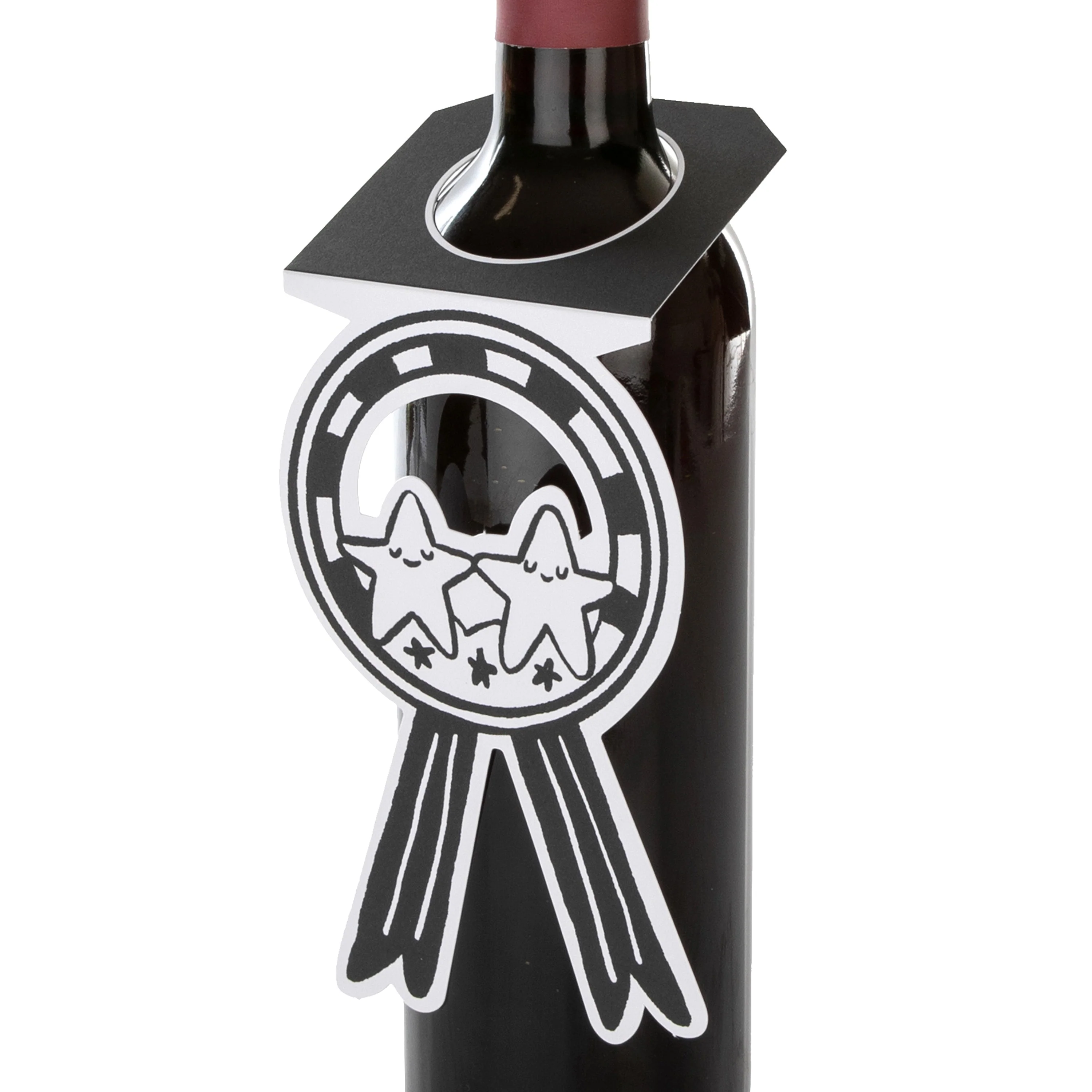 Tag-Ons Bottle Gift Tags Pack of 3 - Monochrome Cartoon Characters Design - Image 6