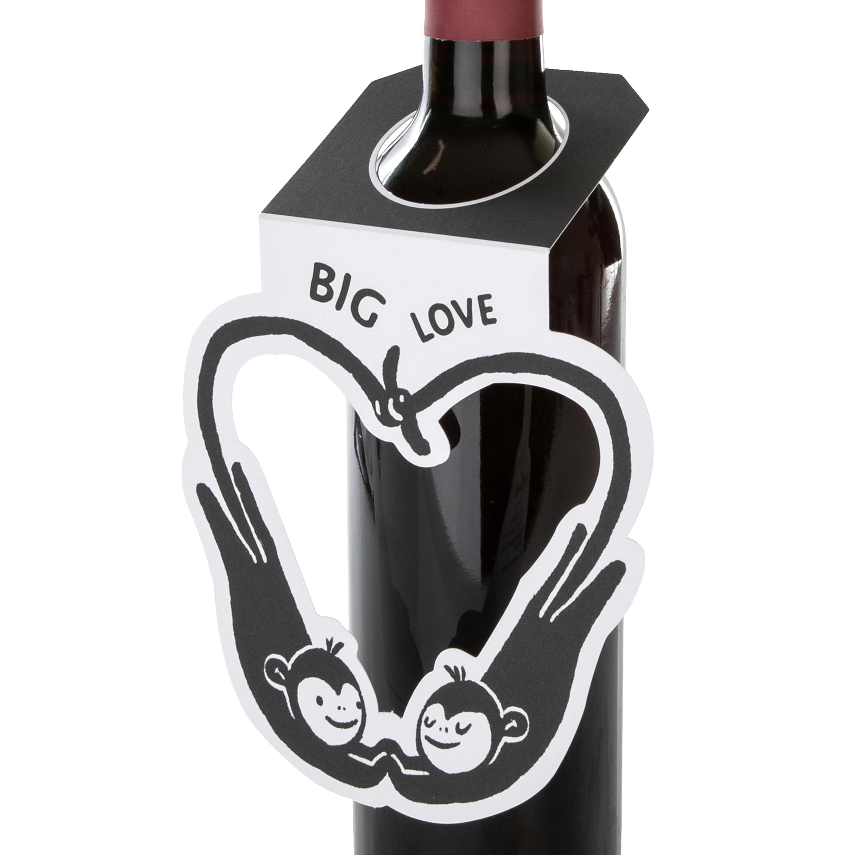 Tag-Ons Bottle Gift Tags Pack of 3 - Monochrome Cartoon Characters Design - Image 7