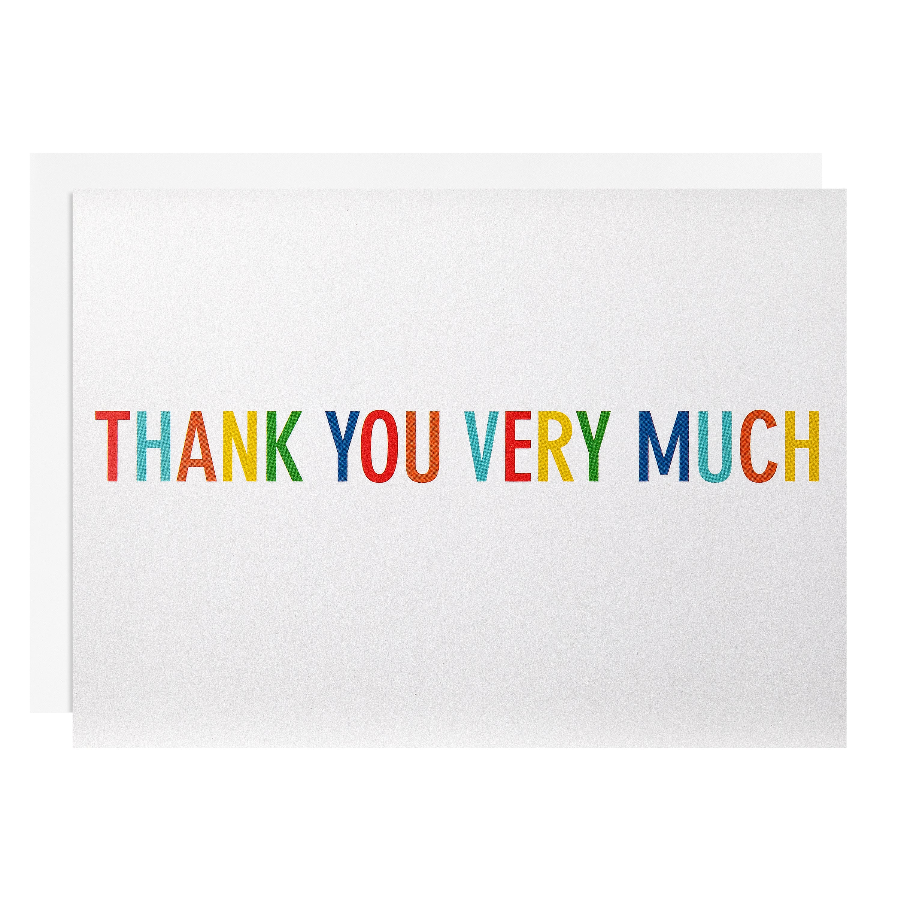 Thank You Cards Multipack - Pack of 48 in 4 Rainbow Lettering Designs - Image 2